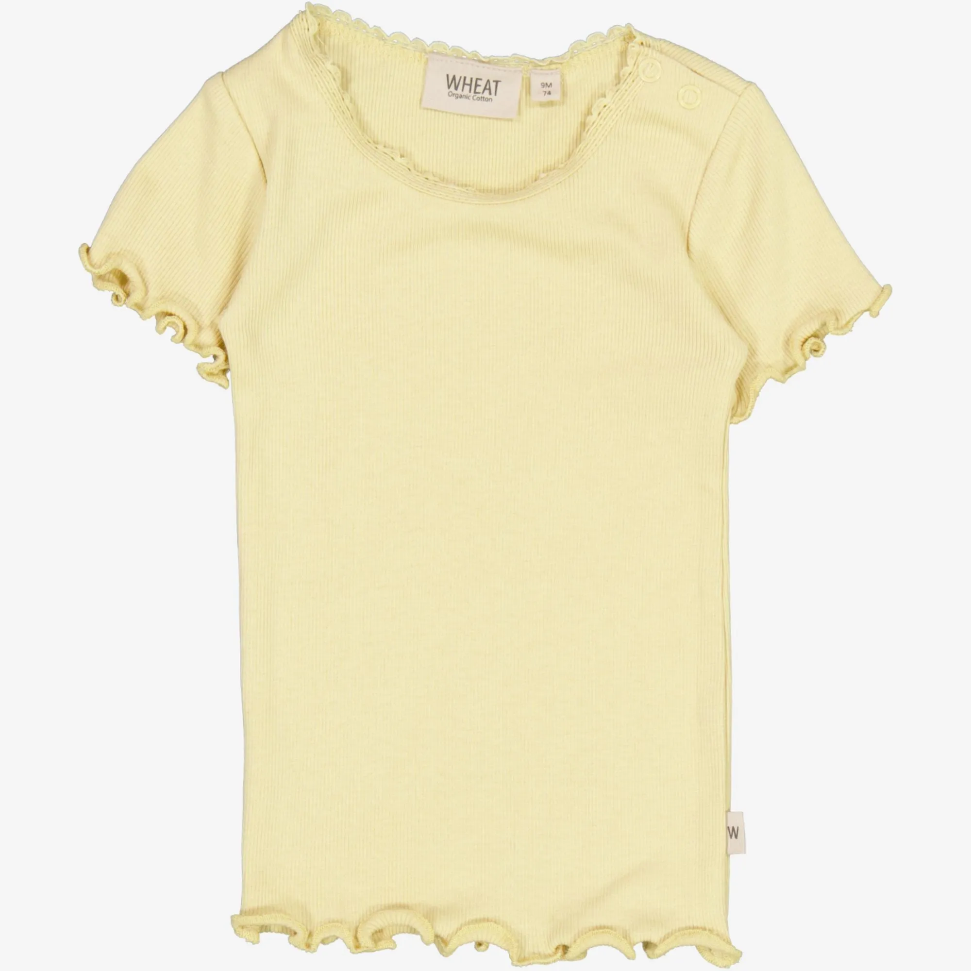 Rib T-Shirt Lace SS | Baby - yellow dream Wheat