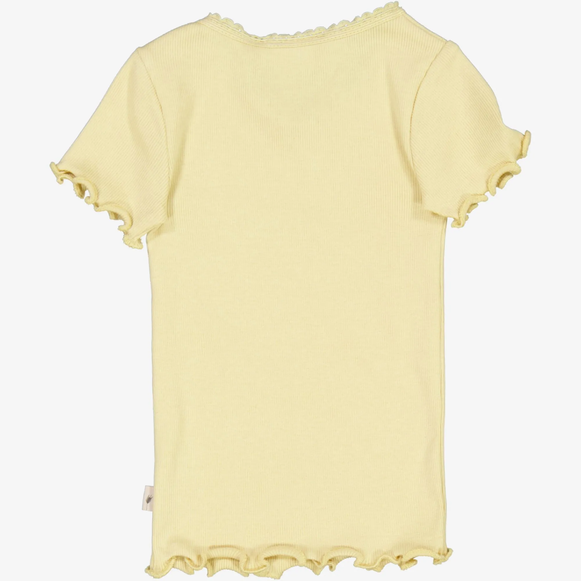 Rib T-Shirt Lace SS | Baby - yellow dream Wheat