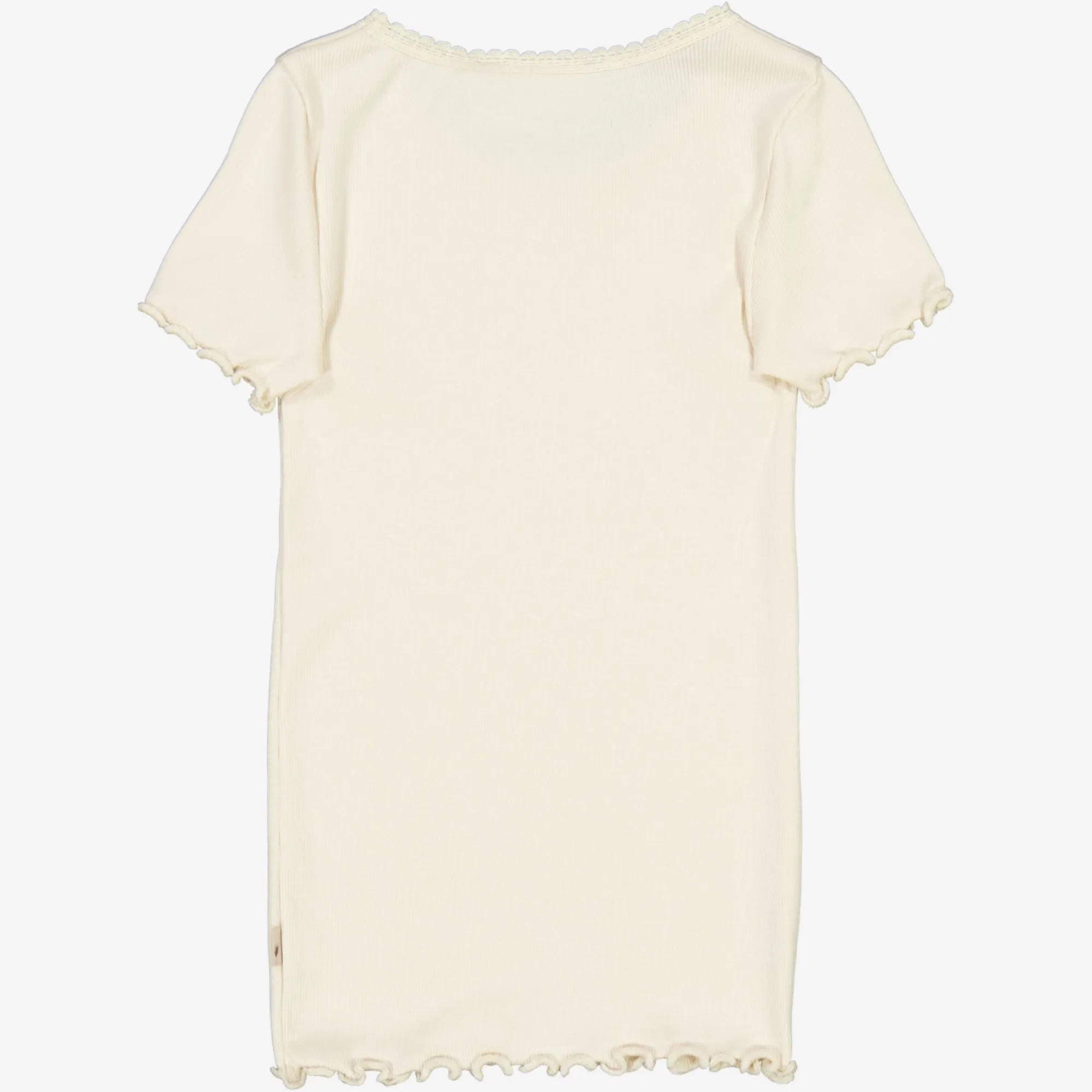 Rib T-Shirt Lace SS - eggshell Wheat