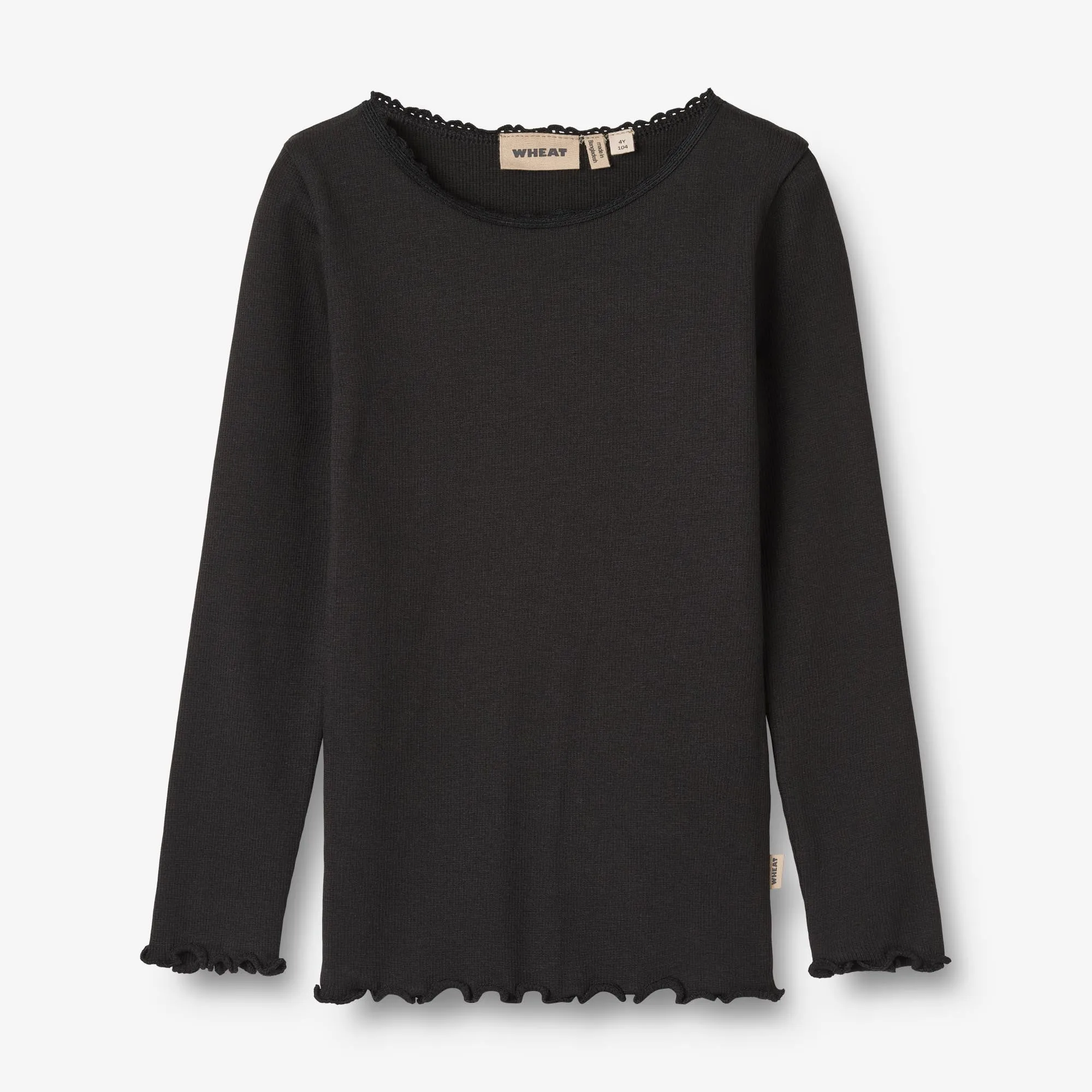 Rib T-Shirt L/S Reese - black Wheat