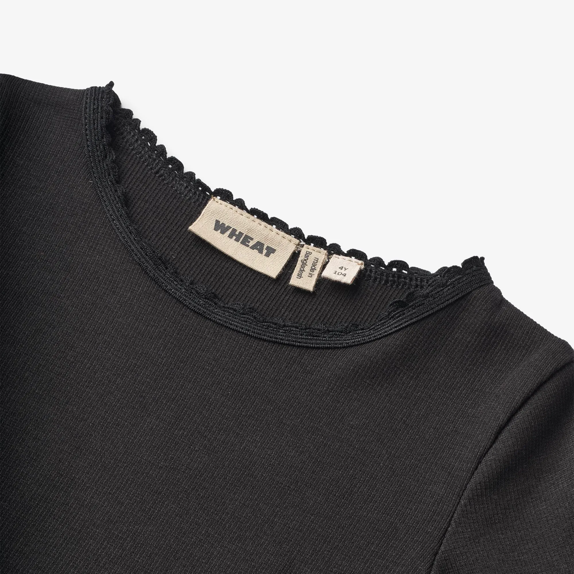 Rib T-Shirt L/S Reese - black Wheat