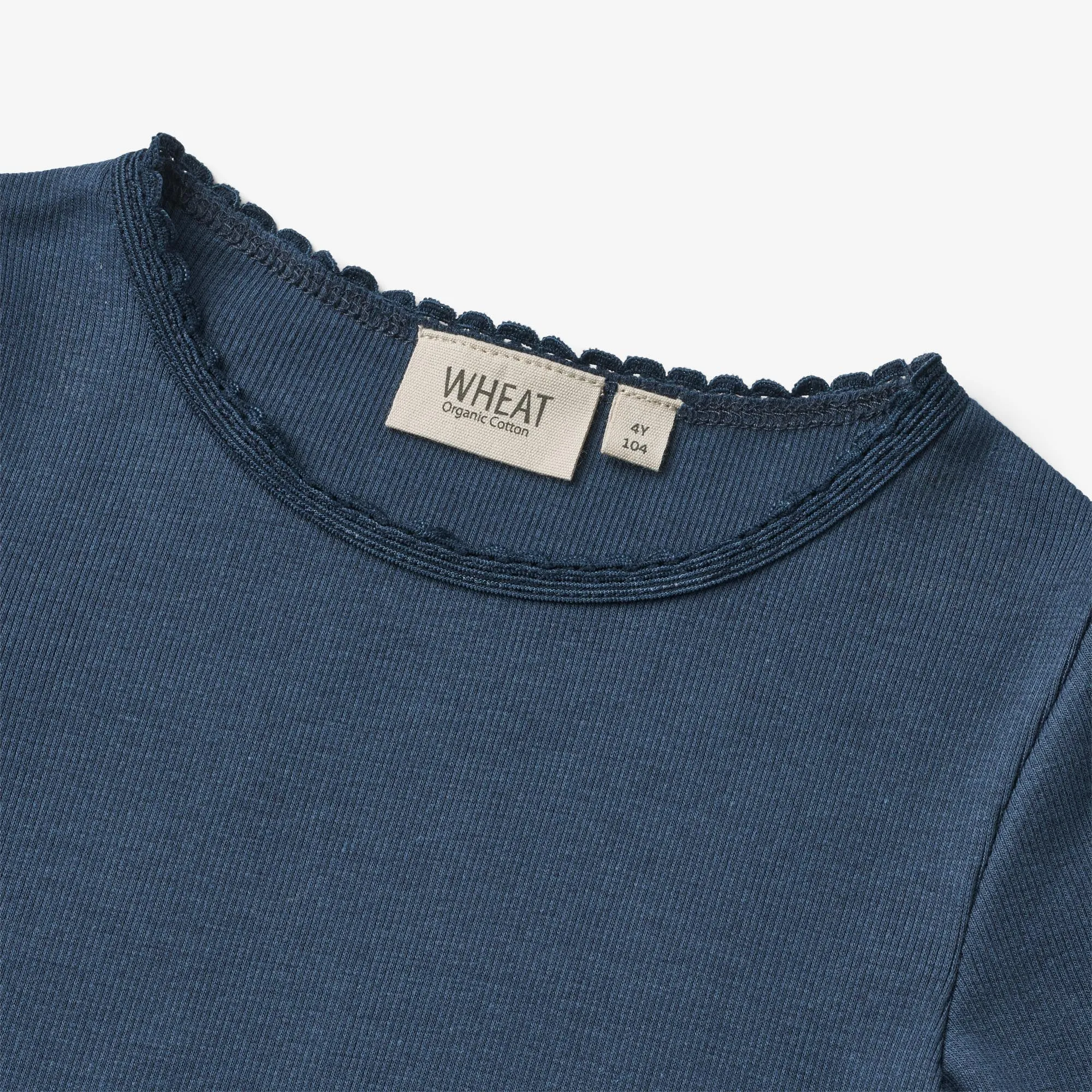 Rib T-Shirt L/S Reese - blue waves Wheat