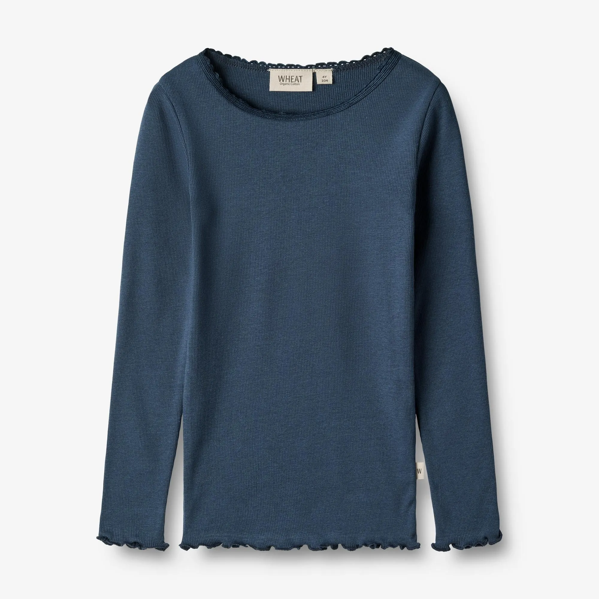 Rib T-Shirt L/S Reese - blue waves Wheat