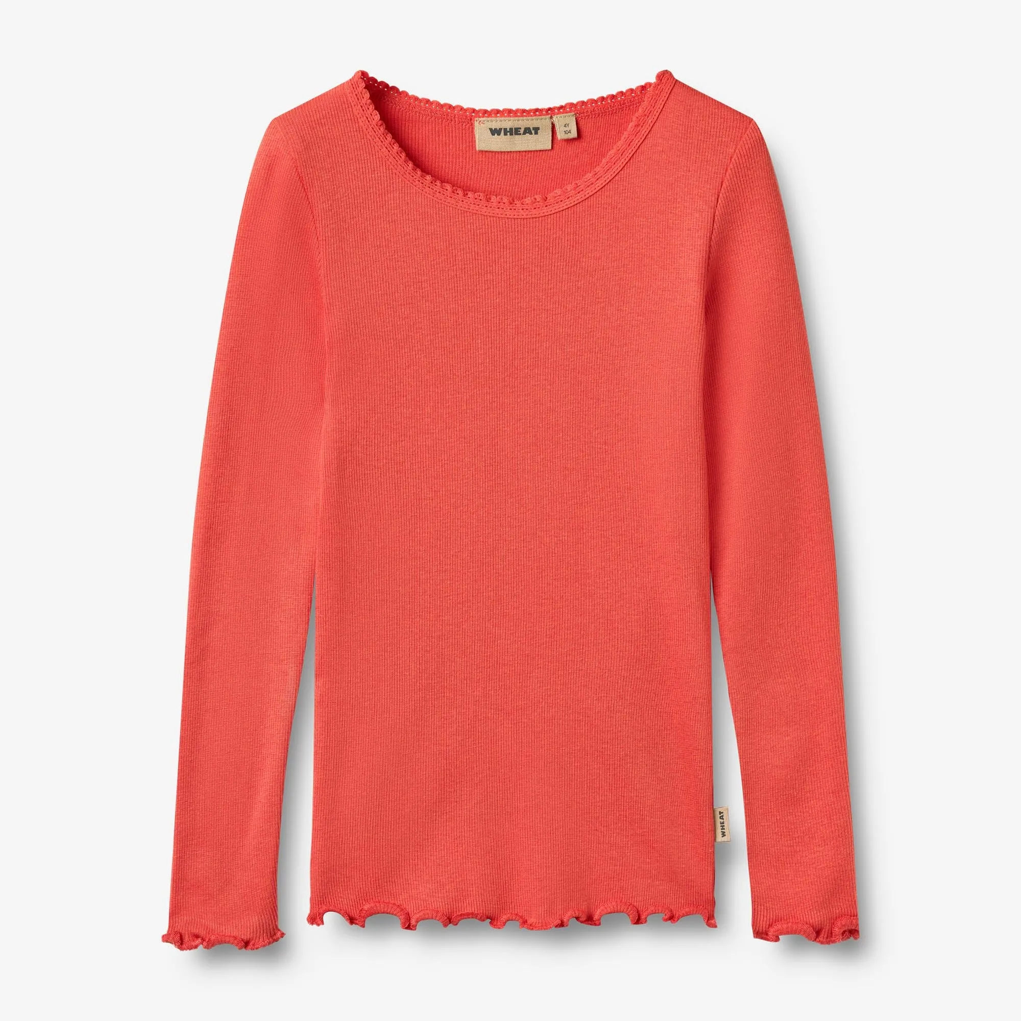 Rib T-Shirt L/S Reese - candy red Wheat