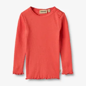 Rib T-Shirt L/S Reese - candy red Wheat