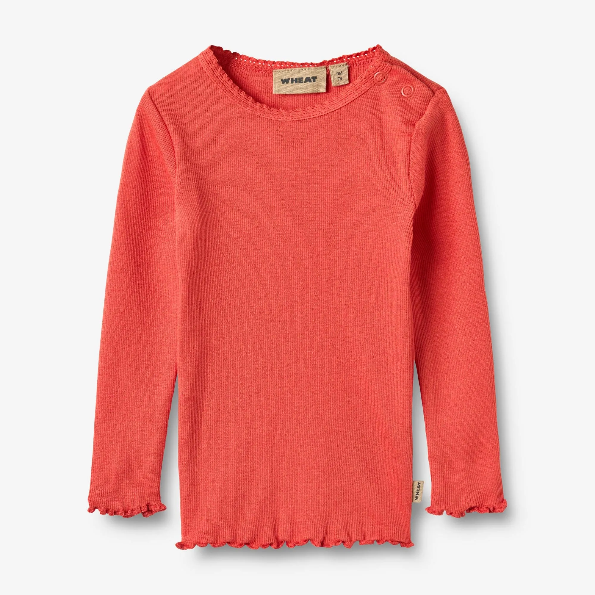 Rib T-Shirt L/S Reese - candy red Wheat