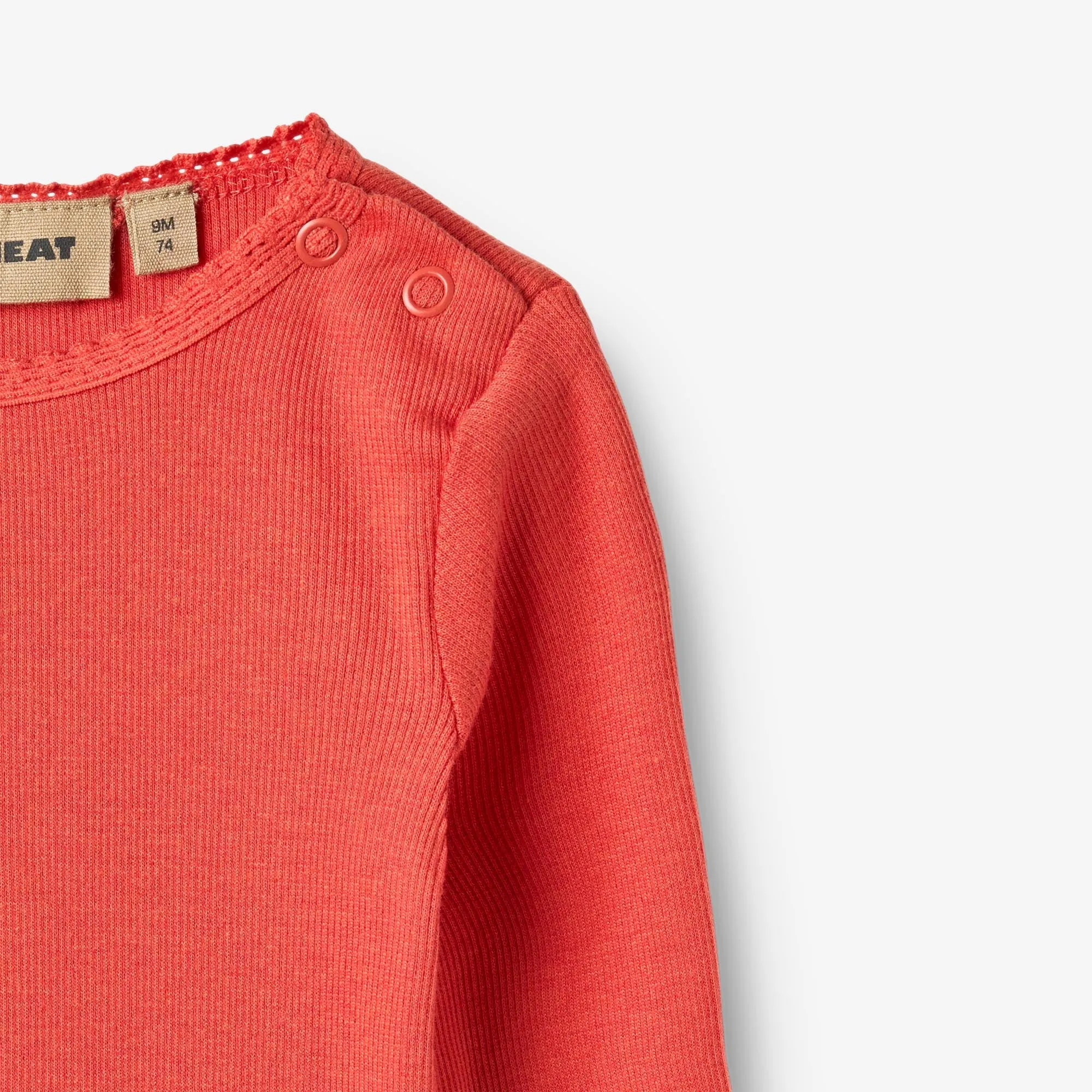 Rib T-Shirt L/S Reese - candy red Wheat
