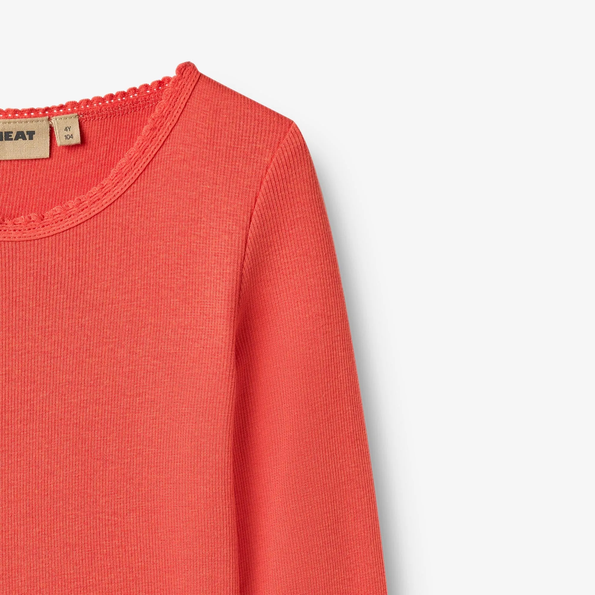 Rib T-Shirt L/S Reese - candy red Wheat