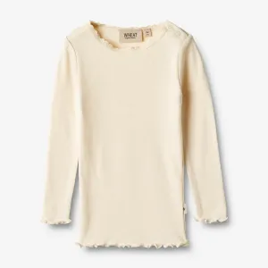 Rib T-Shirt L/S Reese - cream Wheat