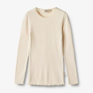 Rib T-Shirt L/S Reese - cream Wheat