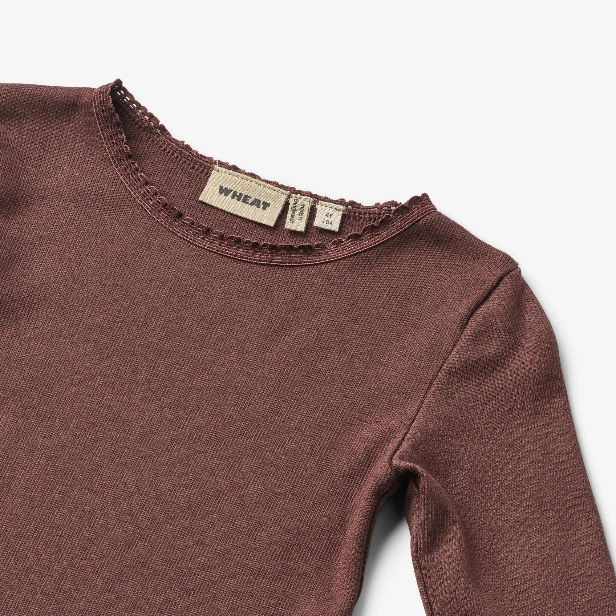 Rib T-Shirt L/S Reese - eggplant Wheat