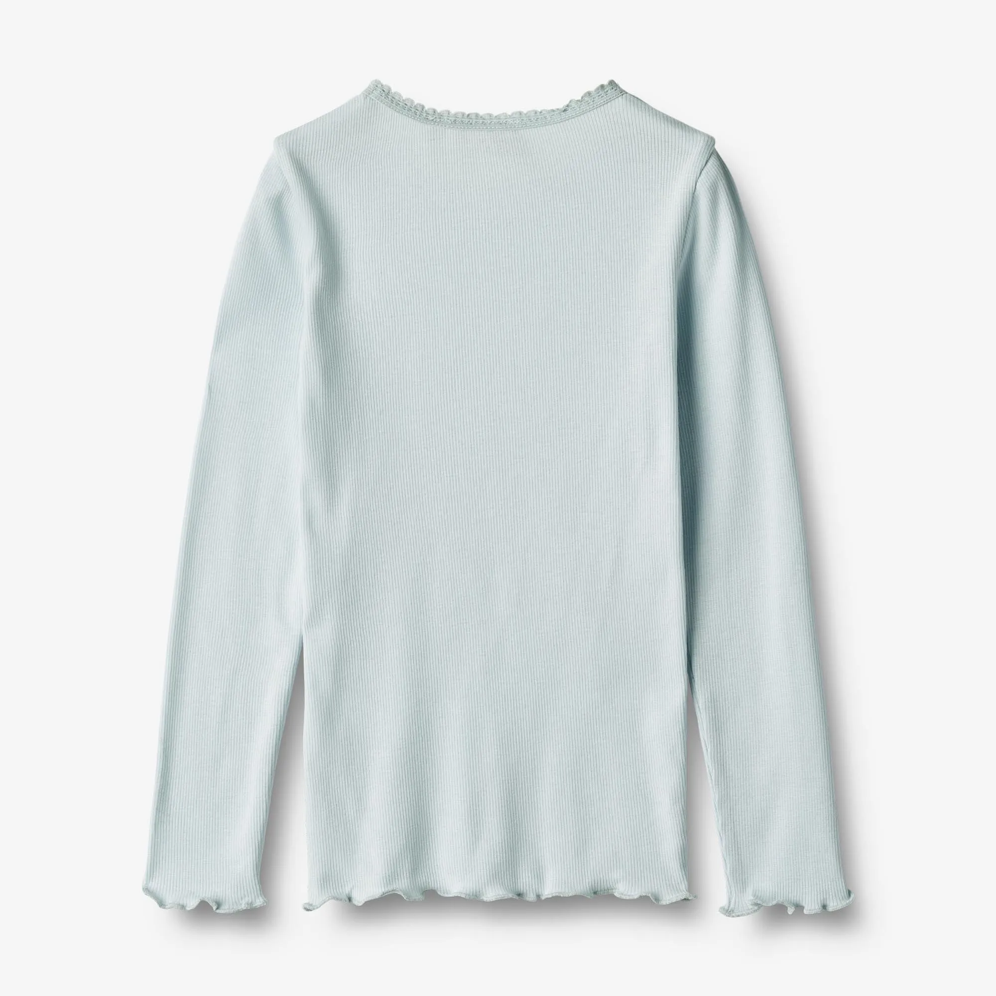 Rib T-Shirt L/S Reese - light blue Wheat