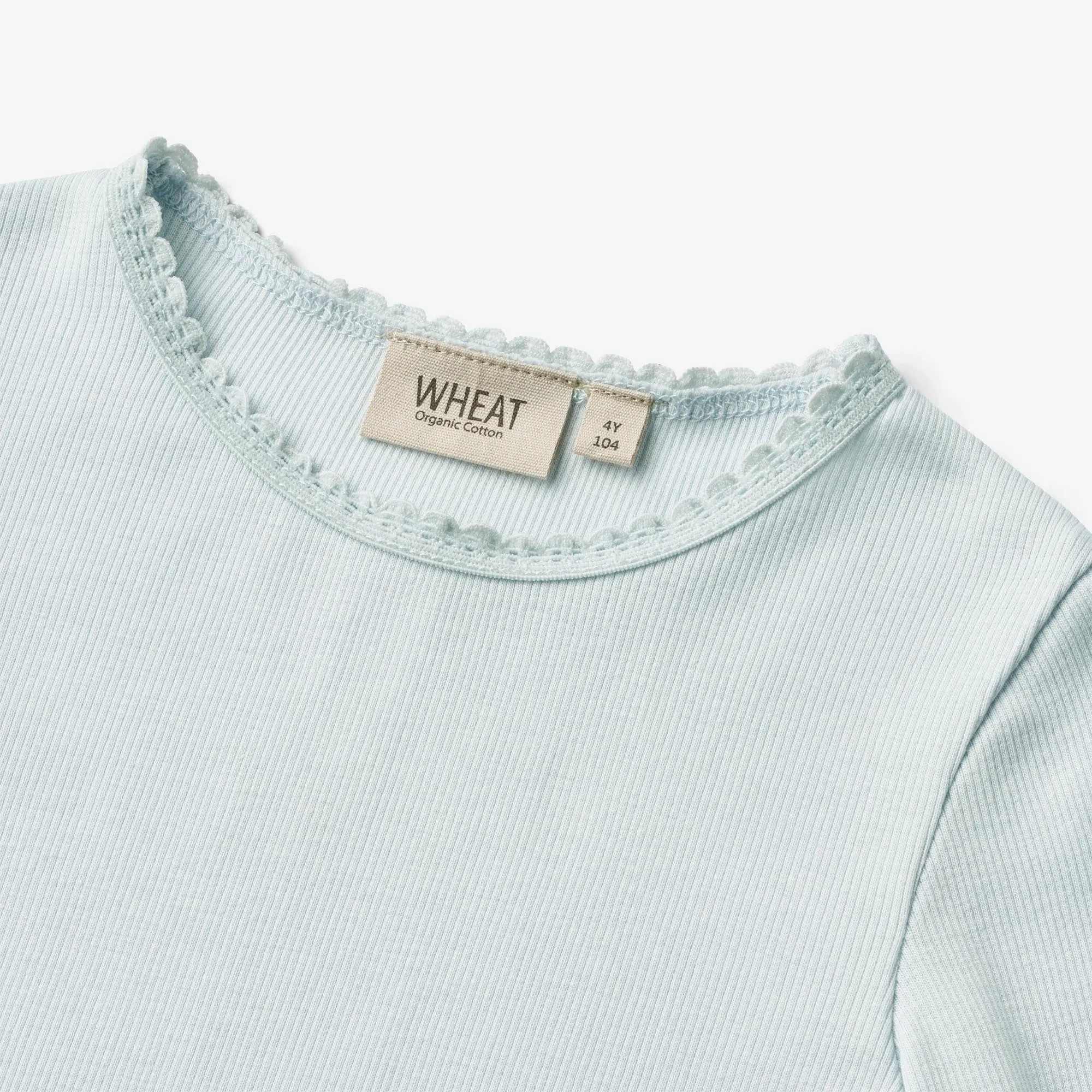 Rib T-Shirt L/S Reese - light blue Wheat