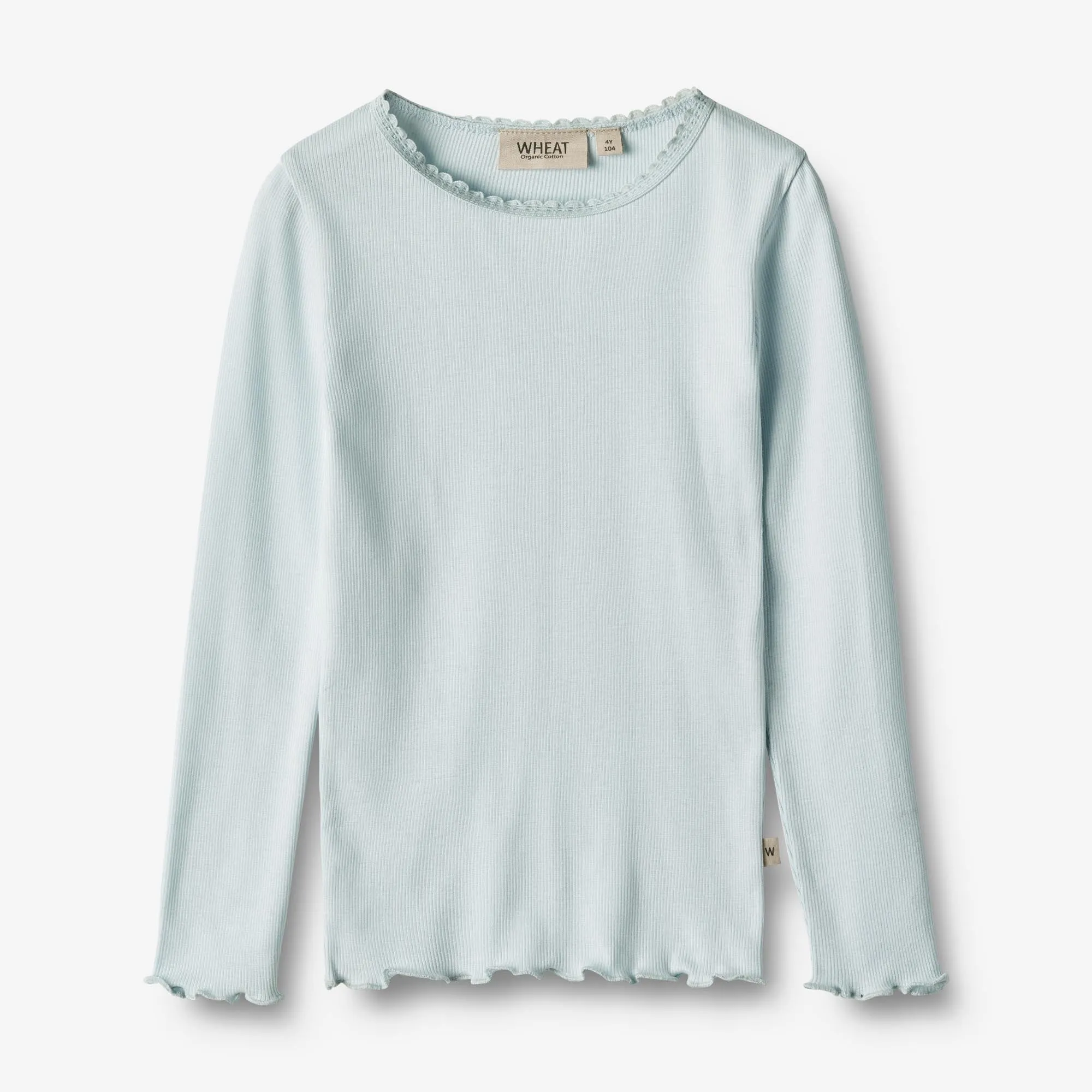 Rib T-Shirt L/S Reese - light blue Wheat