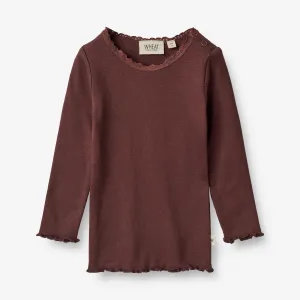 Rib T-Shirt Reese | Baby - aubergine Wheat