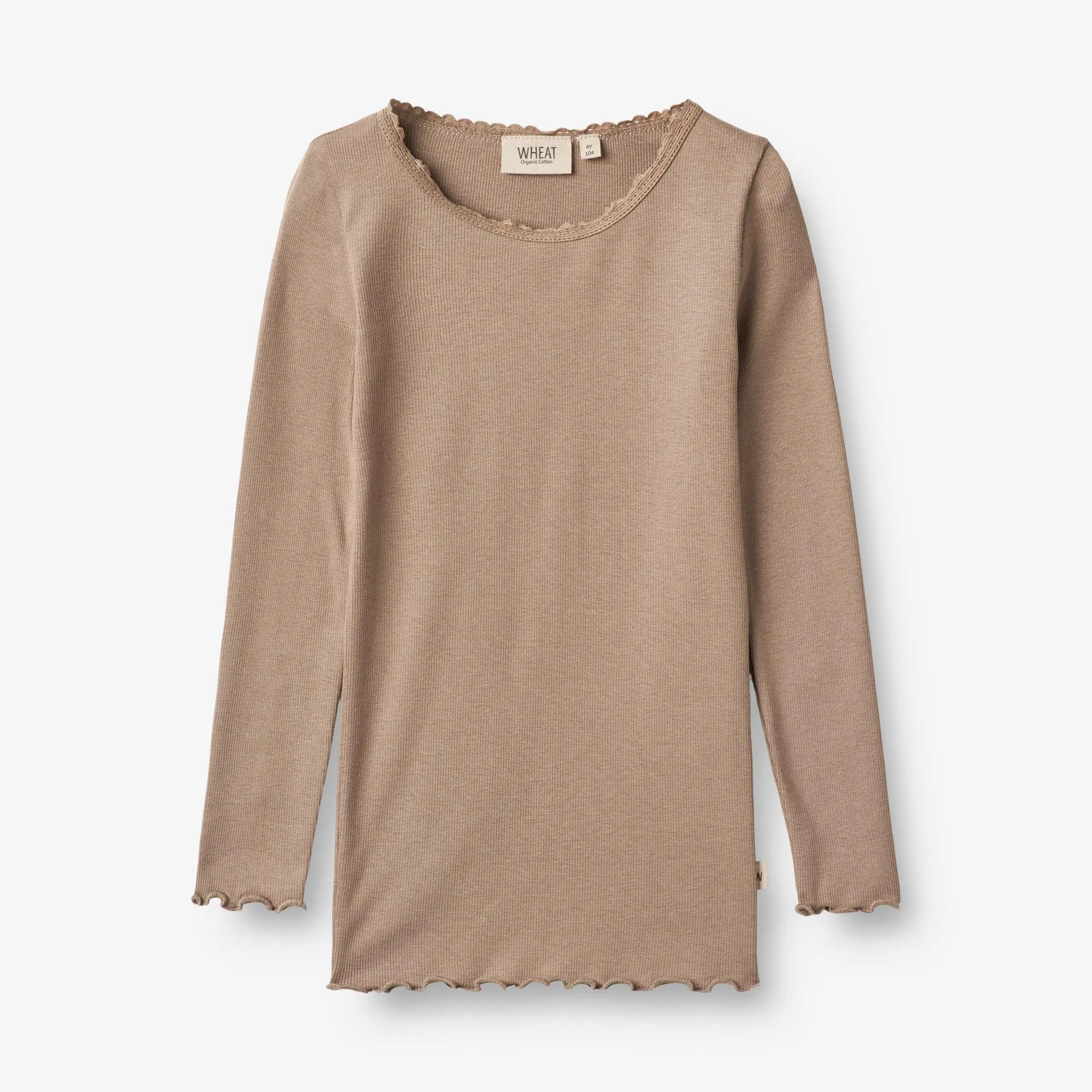 Rib T-Shirt Reese - soft brown Wheat