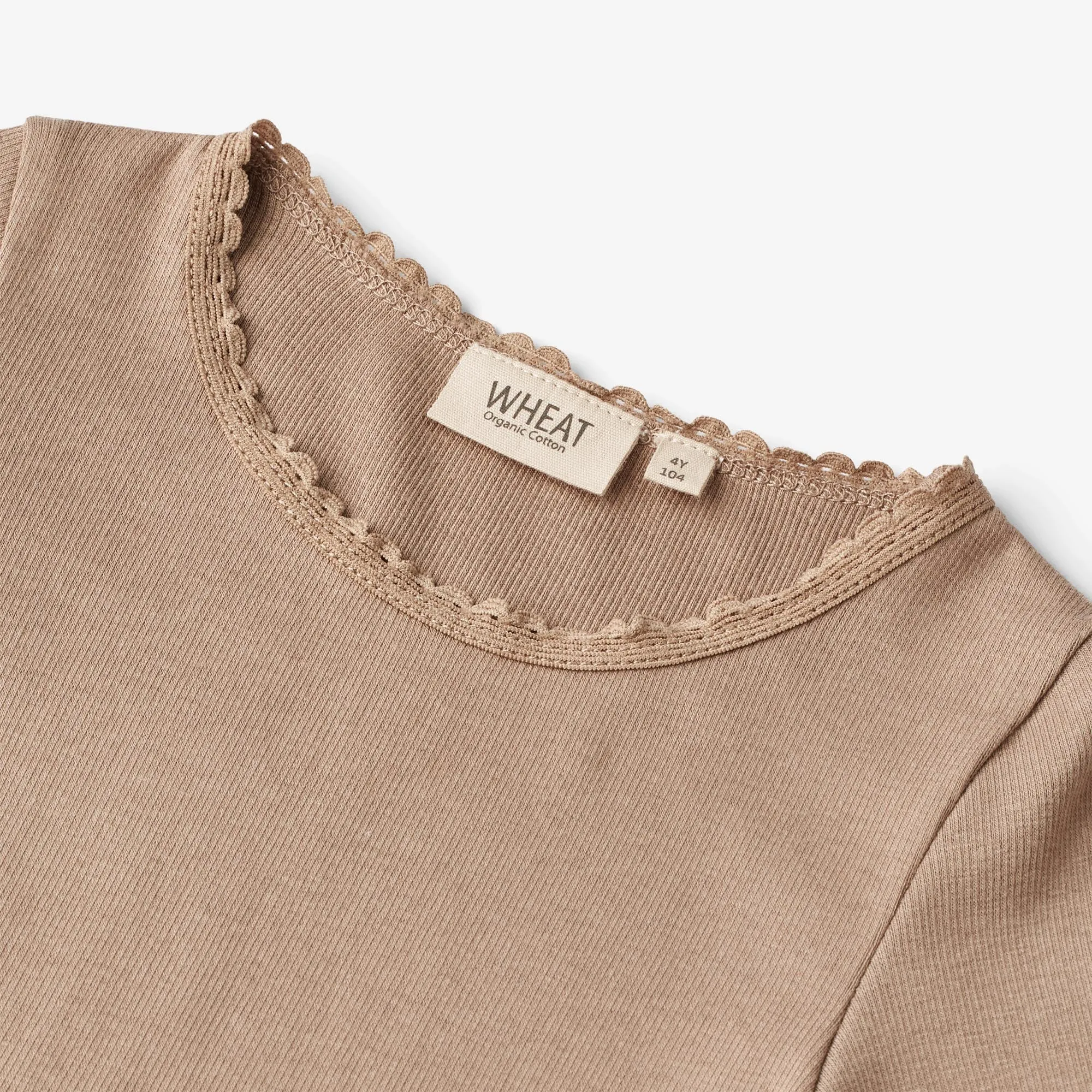 Rib T-Shirt Reese - soft brown Wheat