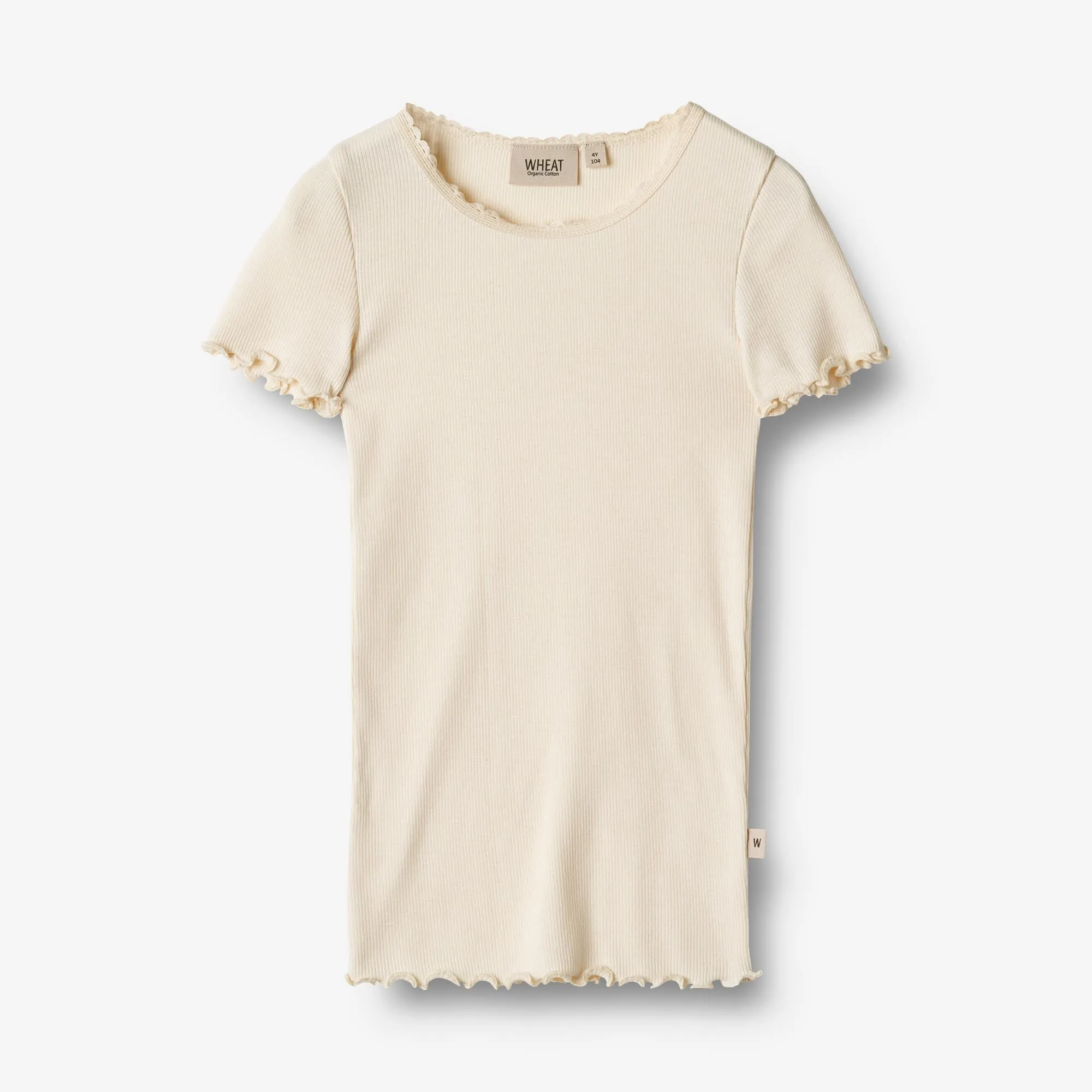 Rib T-Shirt S/S Katie - cream Wheat