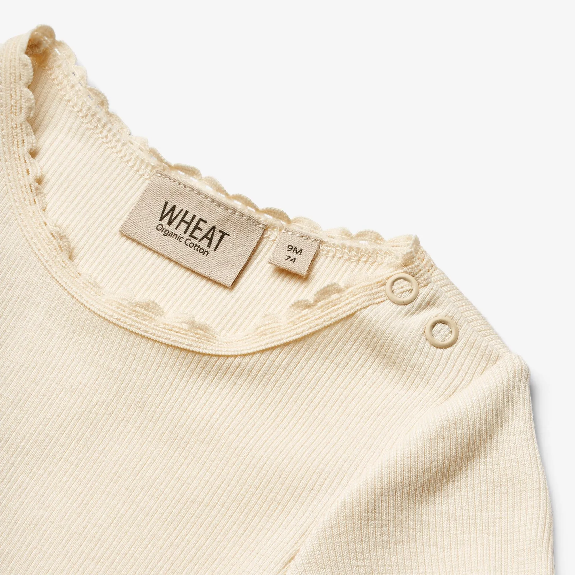 Rib T-Shirt S/S Katie - cream Wheat