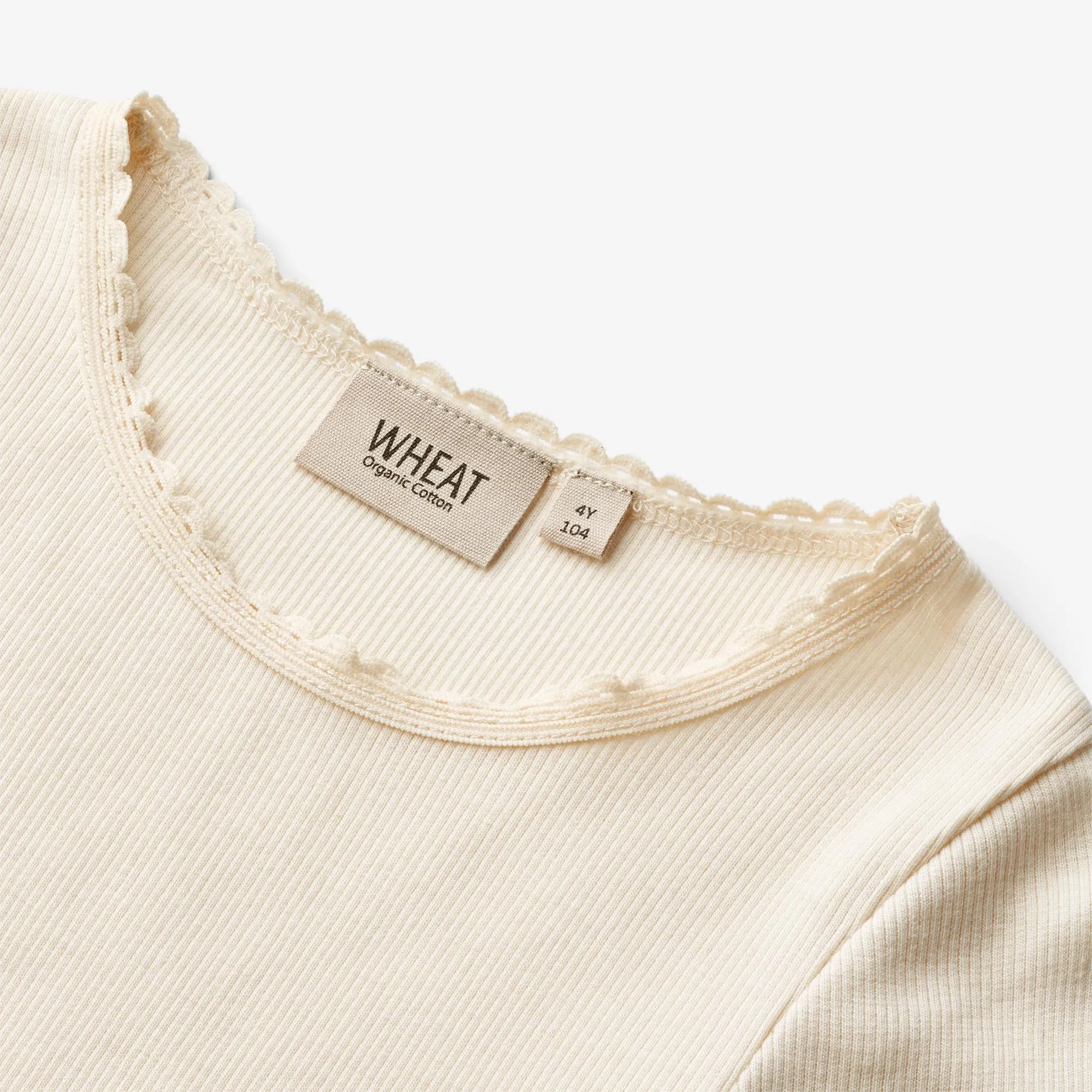 Rib T-Shirt S/S Katie - cream Wheat