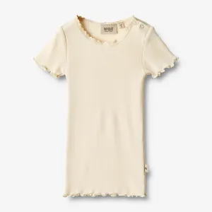 Rib T-Shirt S/S Katie - cream Wheat