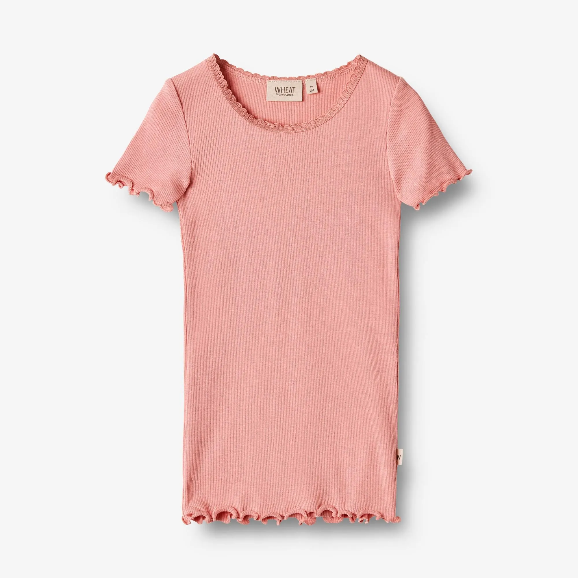 Rib T-Shirt S/S Katie - rosette Wheat