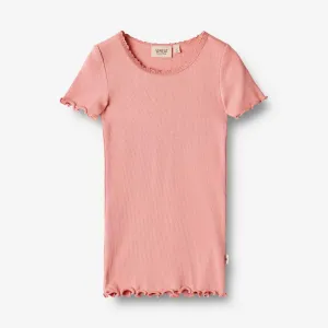 Rib T-Shirt S/S Katie - rosette Wheat