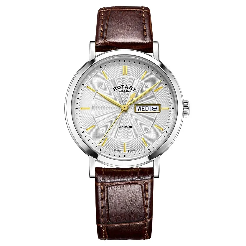 Rotary Windsor Brown Leather Strap Mens Watch GS05420/02