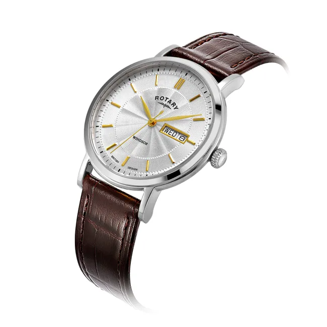 Rotary Windsor Brown Leather Strap Mens Watch GS05420/02