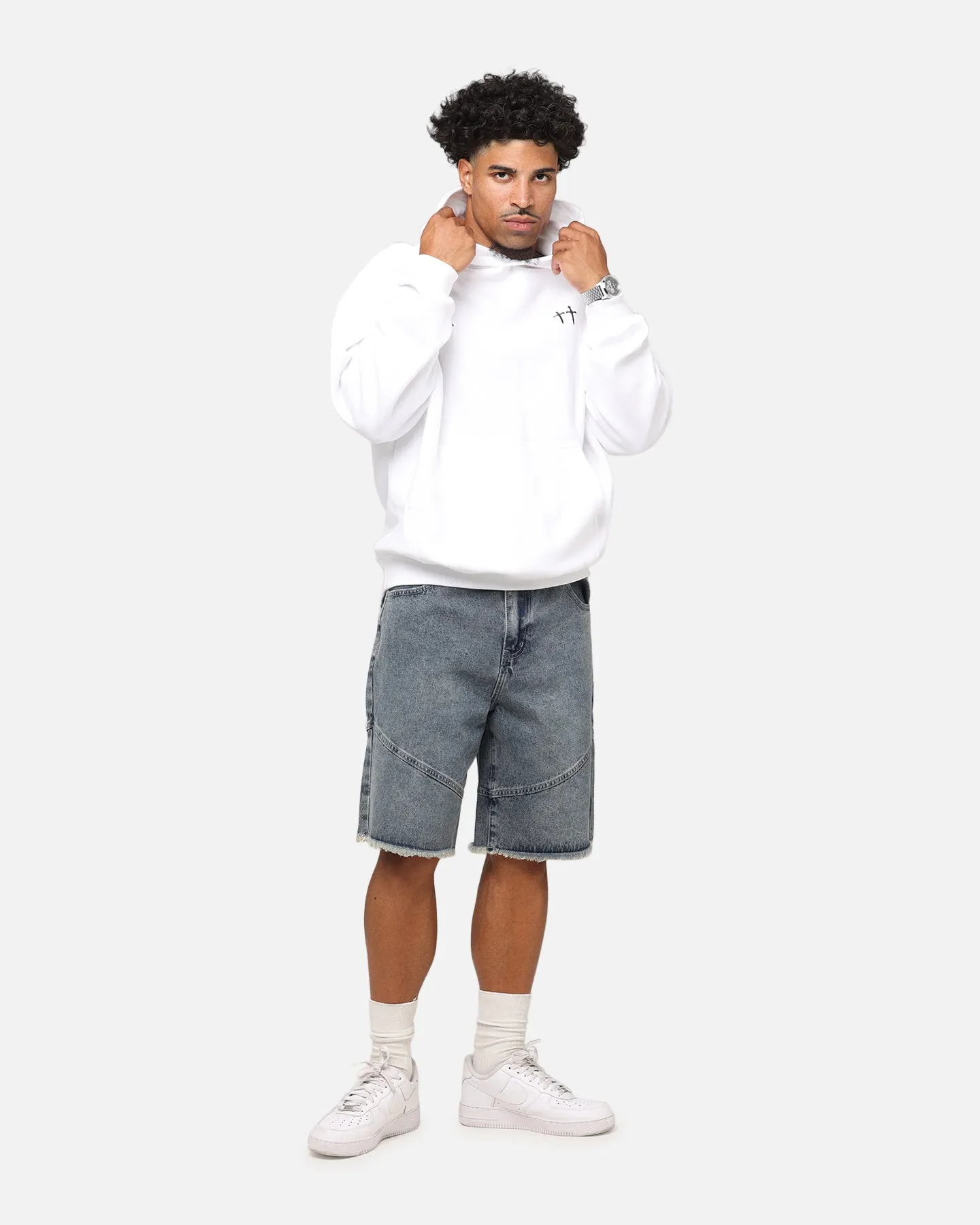Saint Morta Armoury Baggy Denim Shorts Dirty Denim