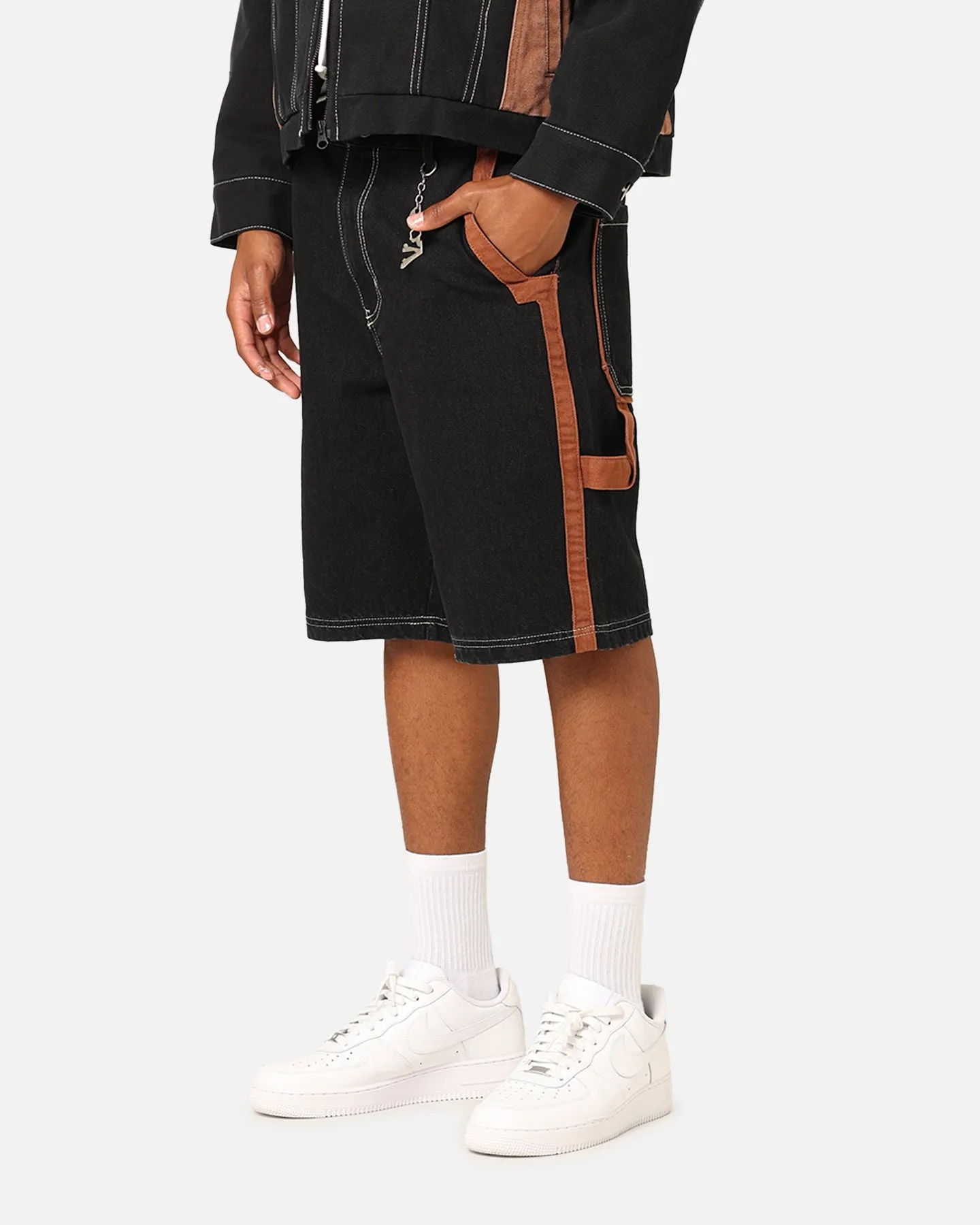 Saint Morta Rodeo Denim Shorts Black