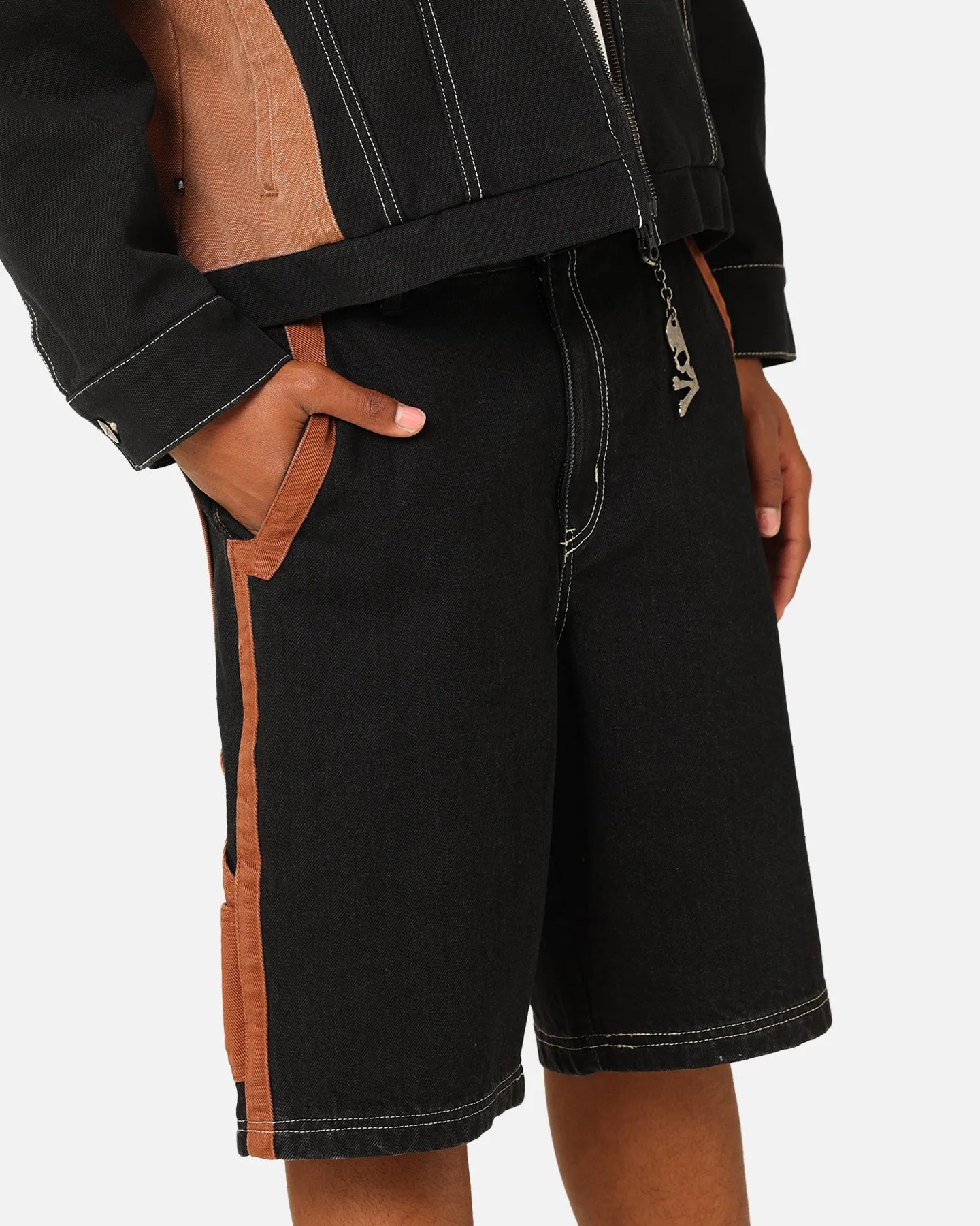 Saint Morta Rodeo Denim Shorts Black