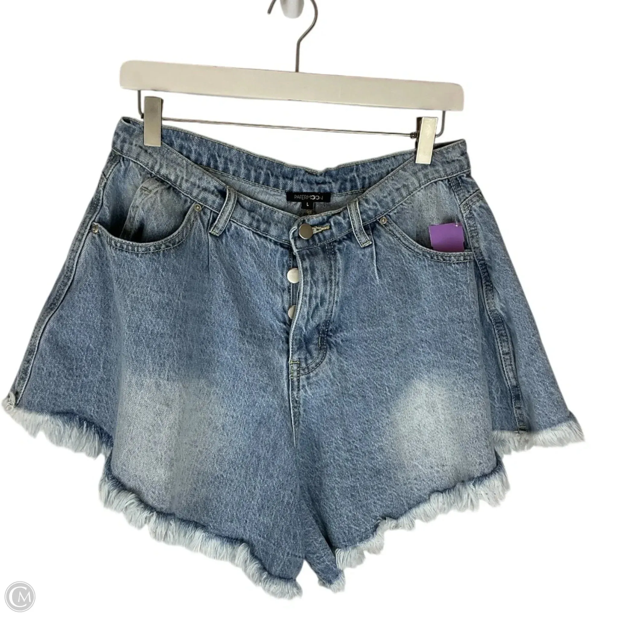 Shorts By Clothes Mentor In Blue Denim, Size: L