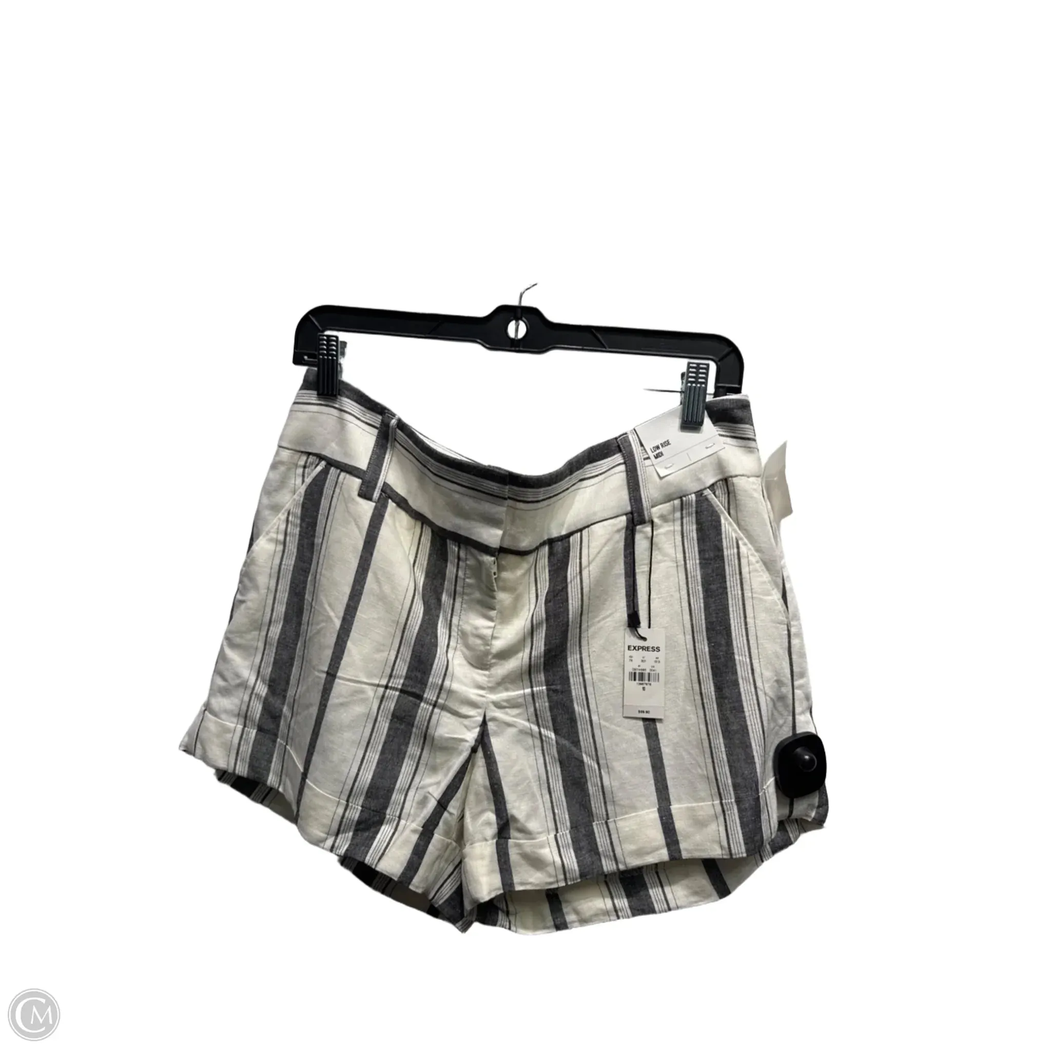 Shorts By Express In Black & White, Size: 10
