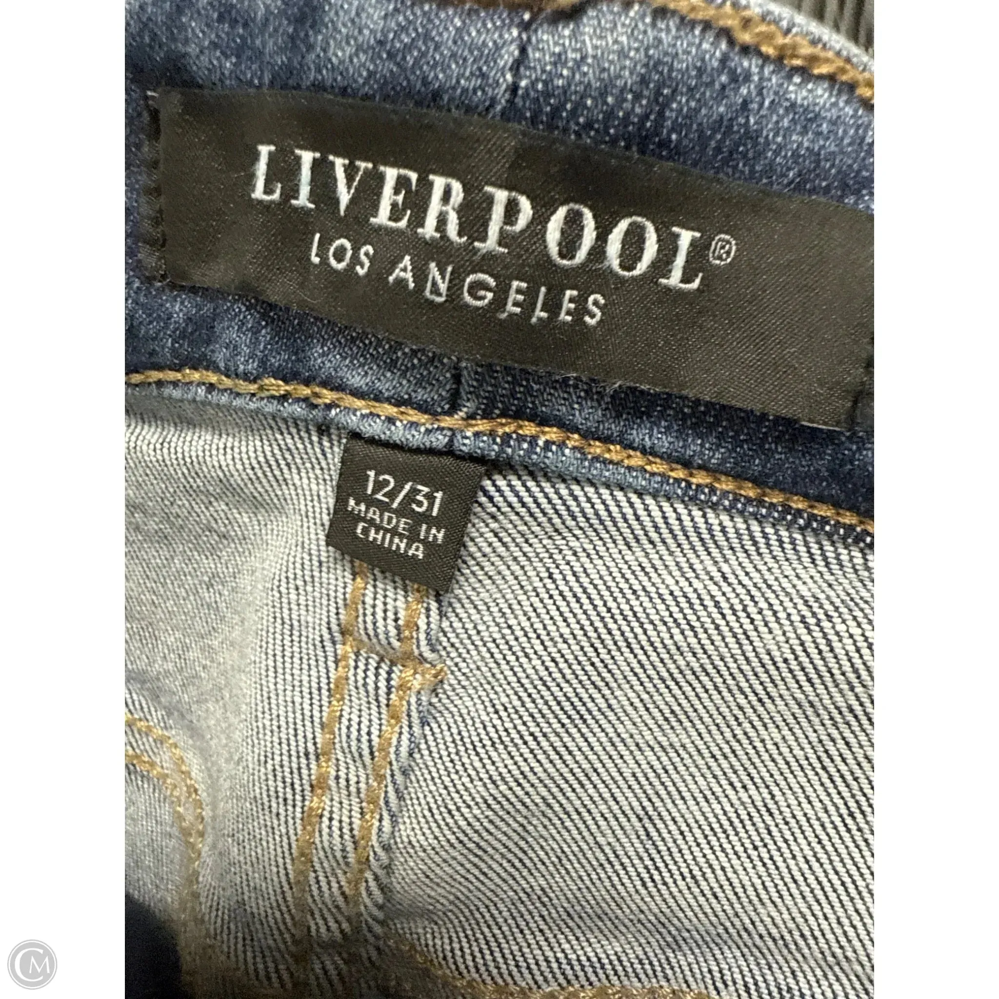 Shorts By Liverpool In Blue Denim, Size: 12
