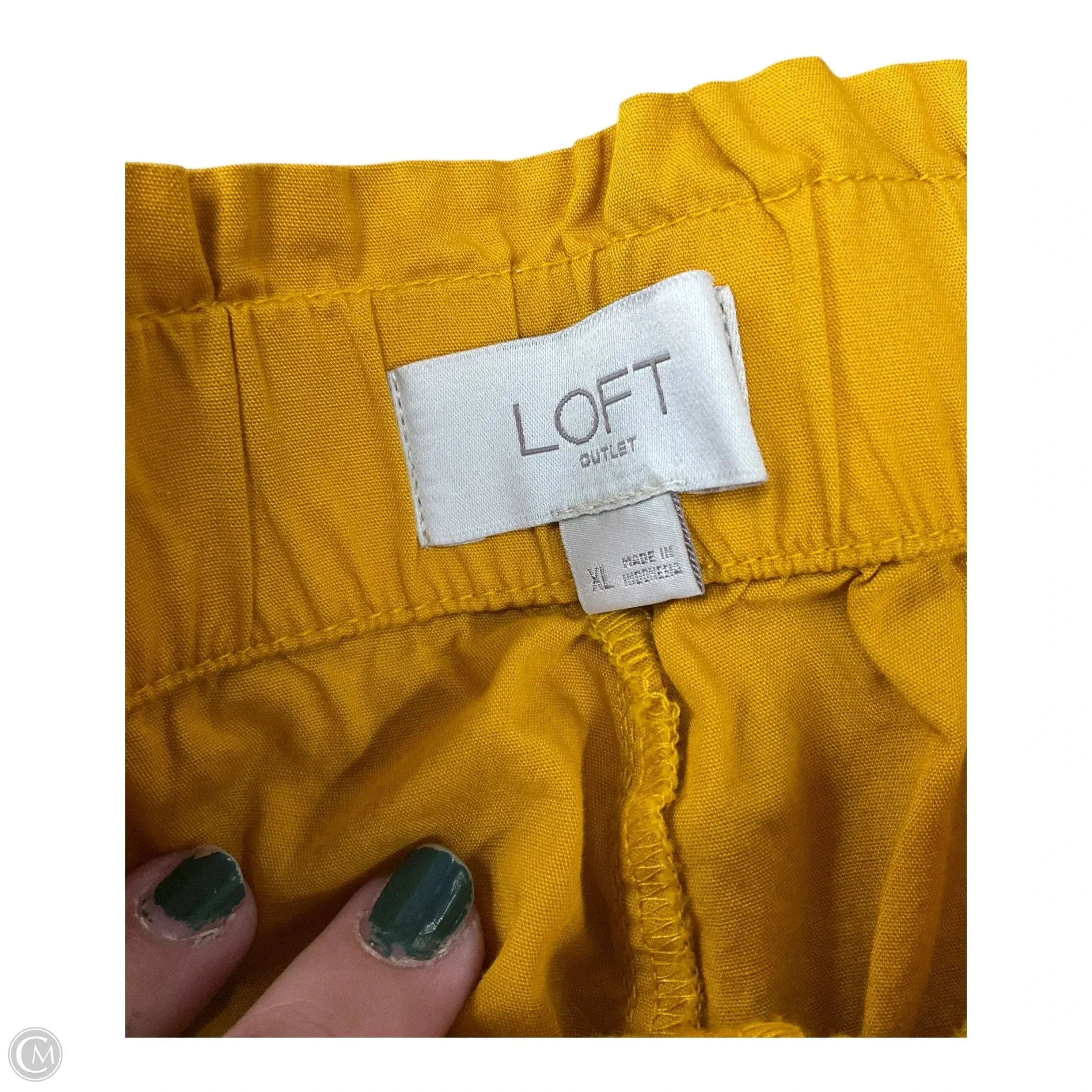 Shorts By Loft In Yellow, Size: Xl