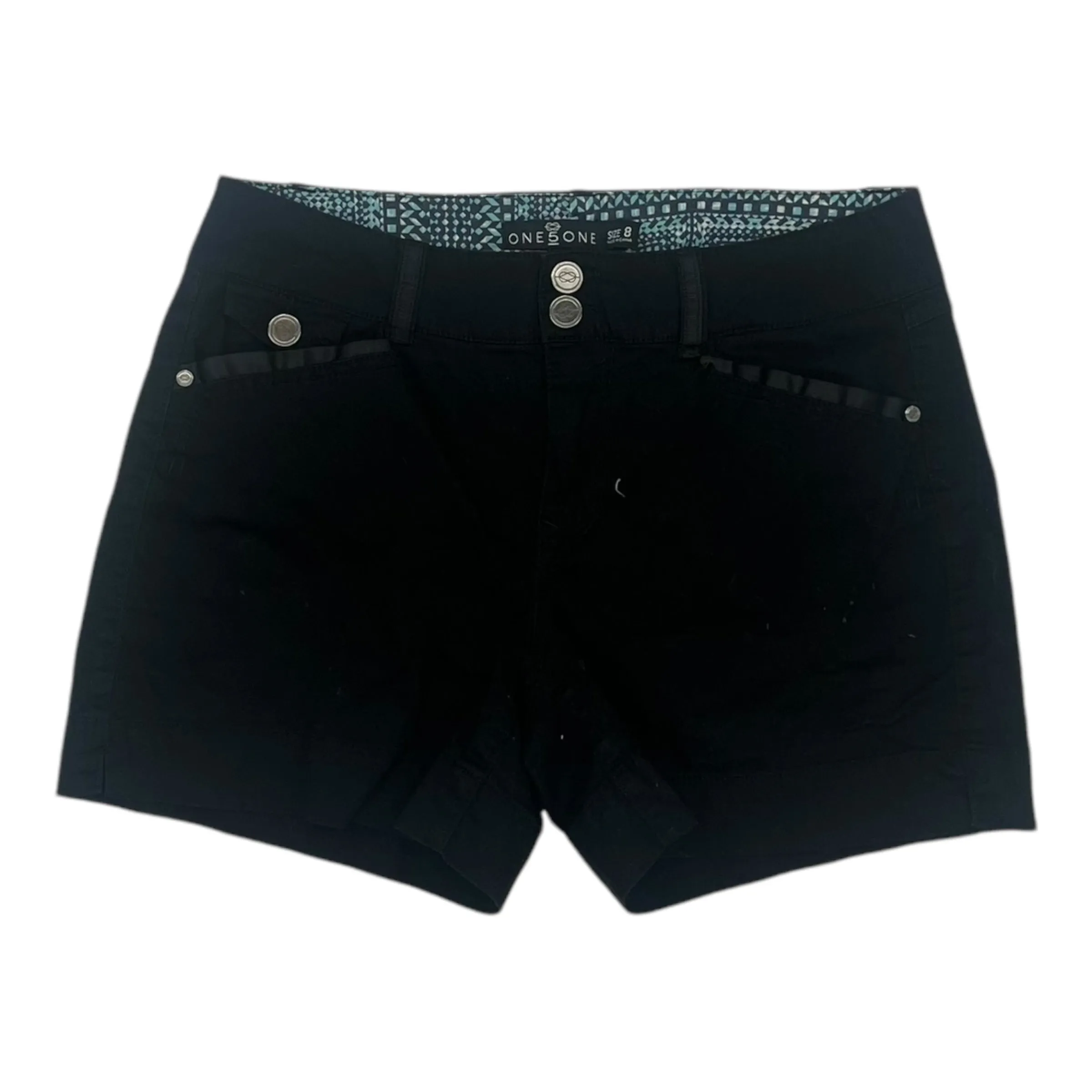 Shorts By One 5 One In Black, Size:8