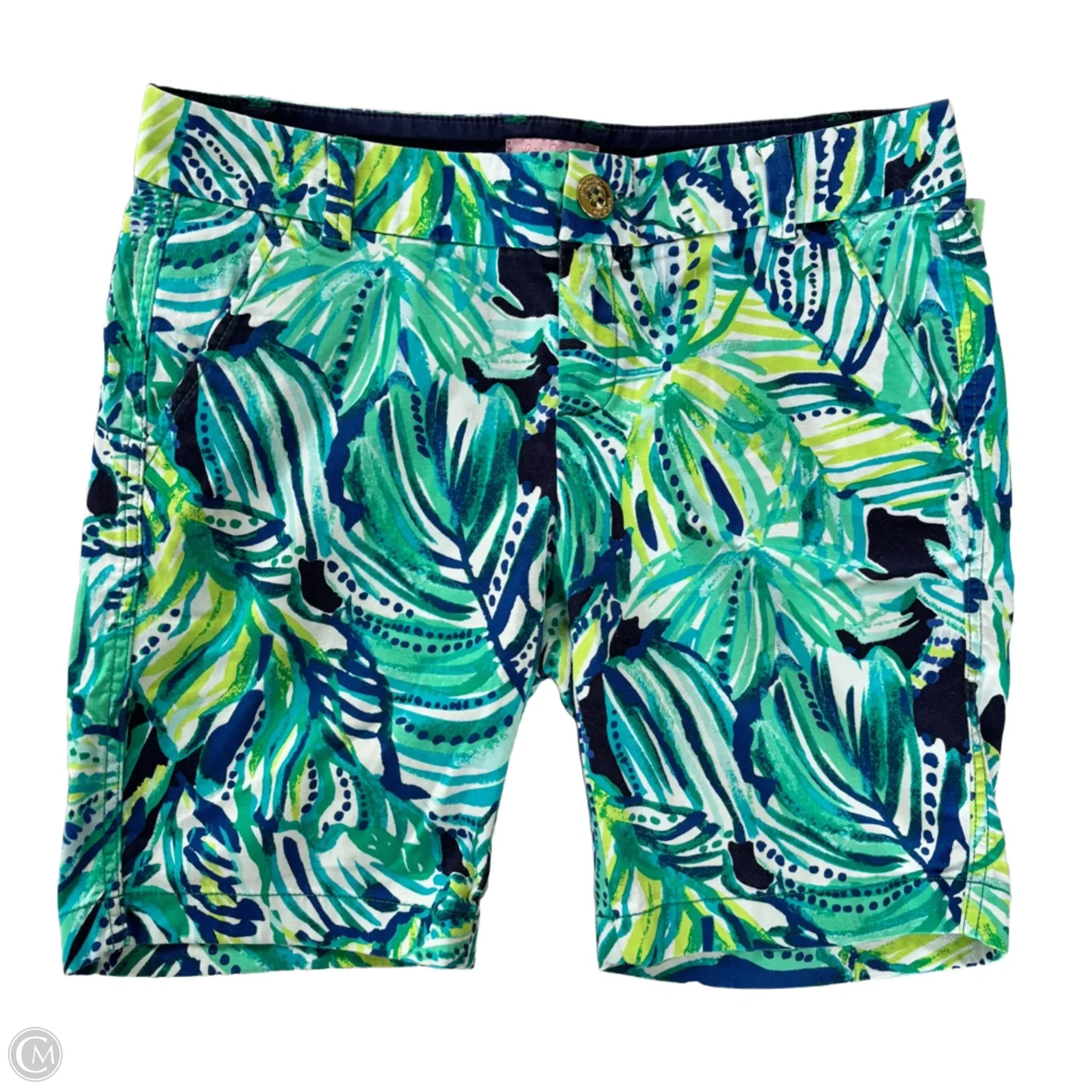 Shorts Designer By Lilly Pulitzer In Blue & Green, Size: 2