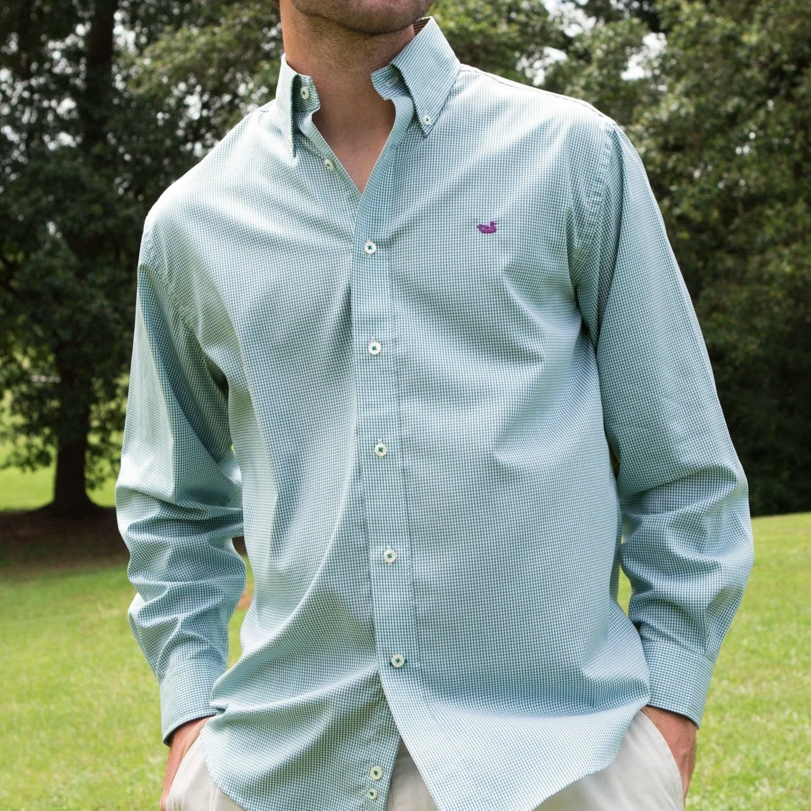 Southern Marsh 21 Gadwall Gingham Dress Shirt