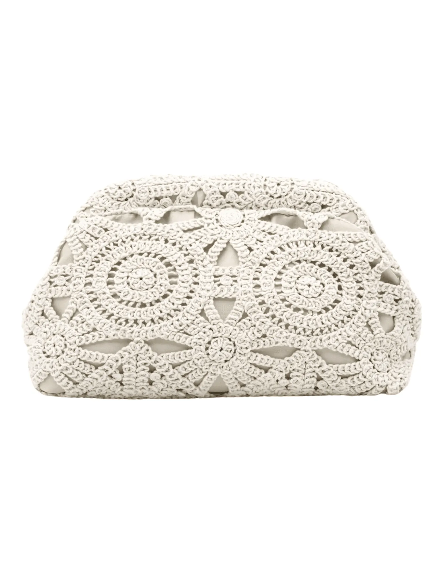 St. Barths La Robe Crochet Pouch Clutch Handbag