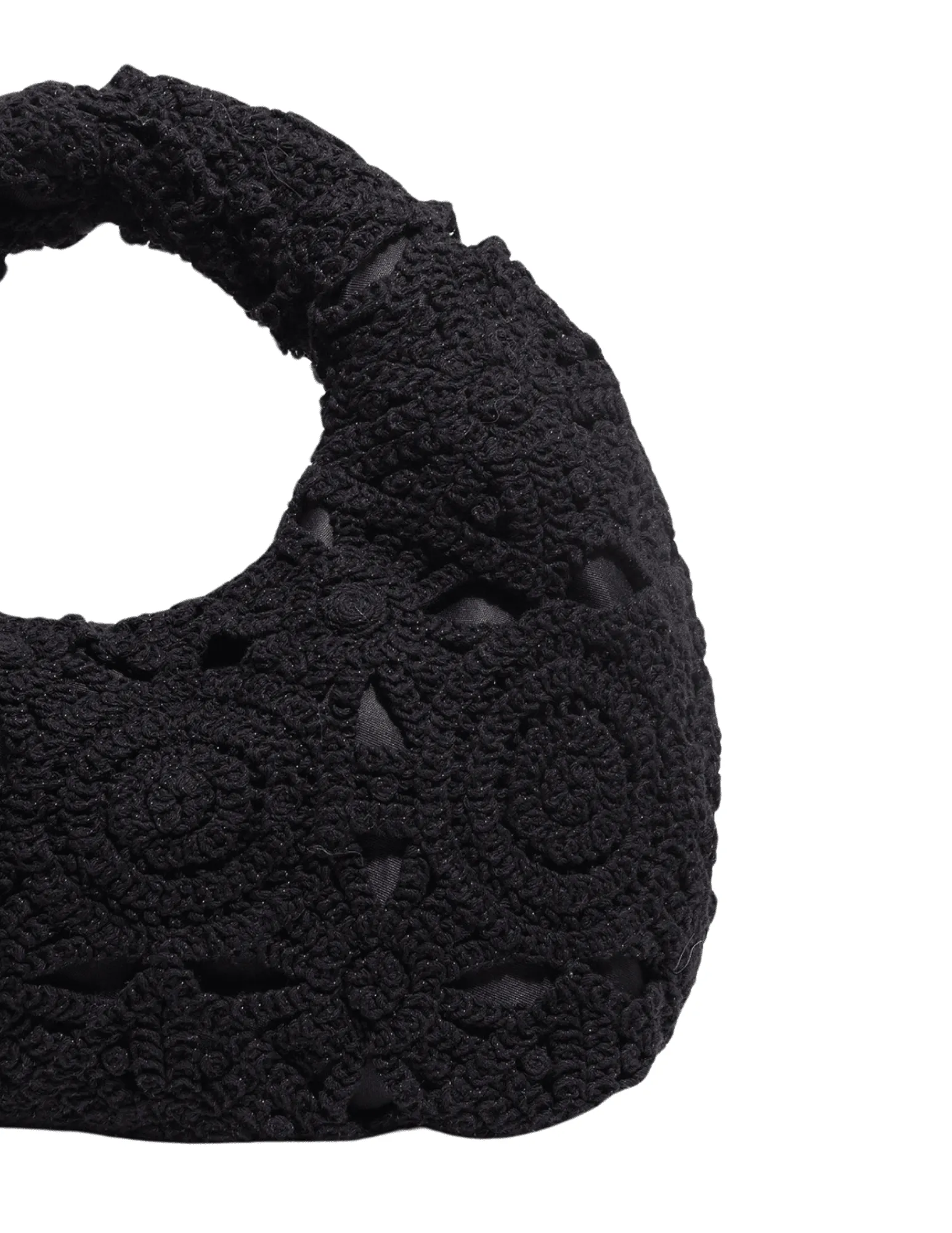 St. Barths La Robe Crochet Twist Handle Handbag