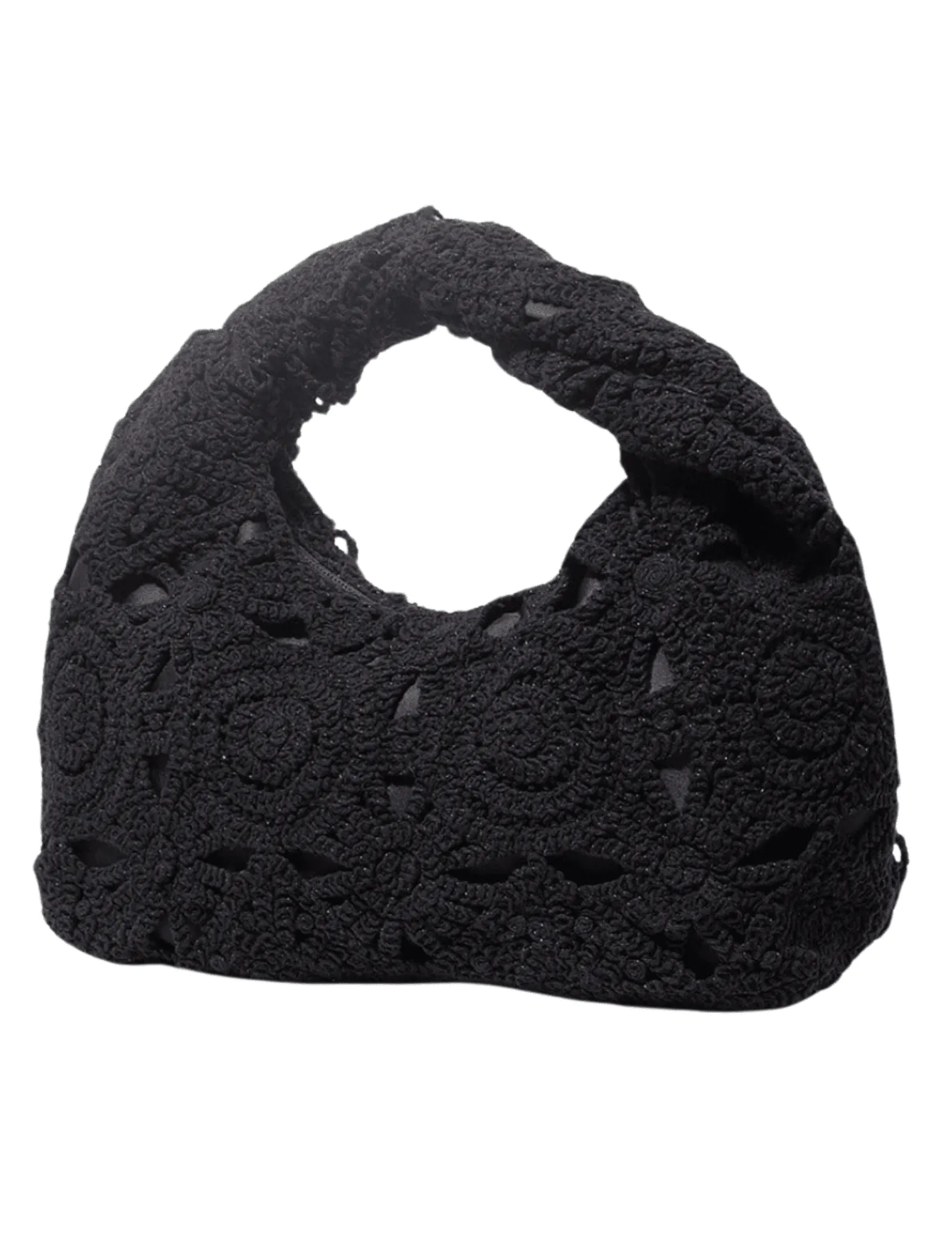 St. Barths La Robe Crochet Twist Handle Handbag