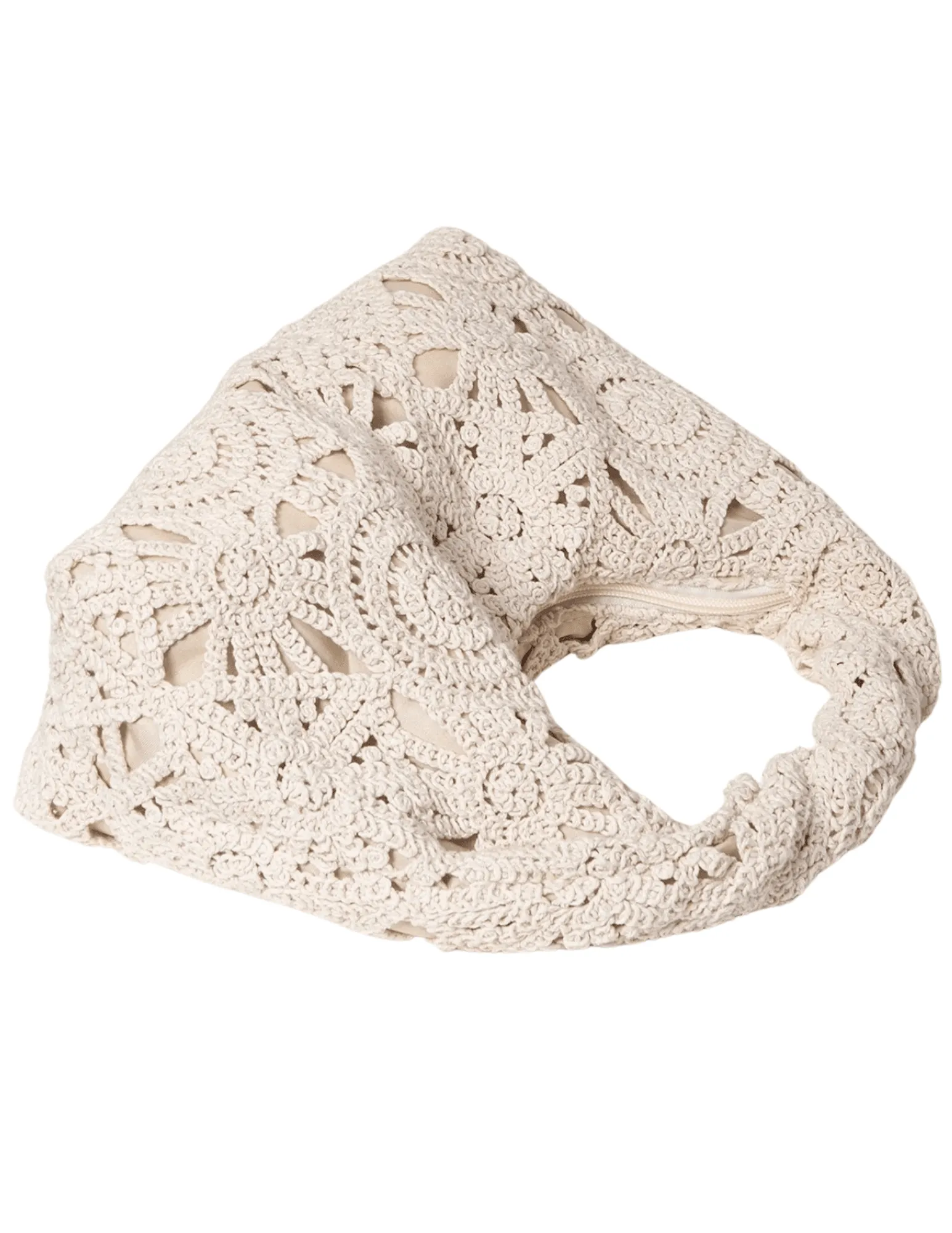 St. Barths La Robe Crochet Twist Handle Handbag
