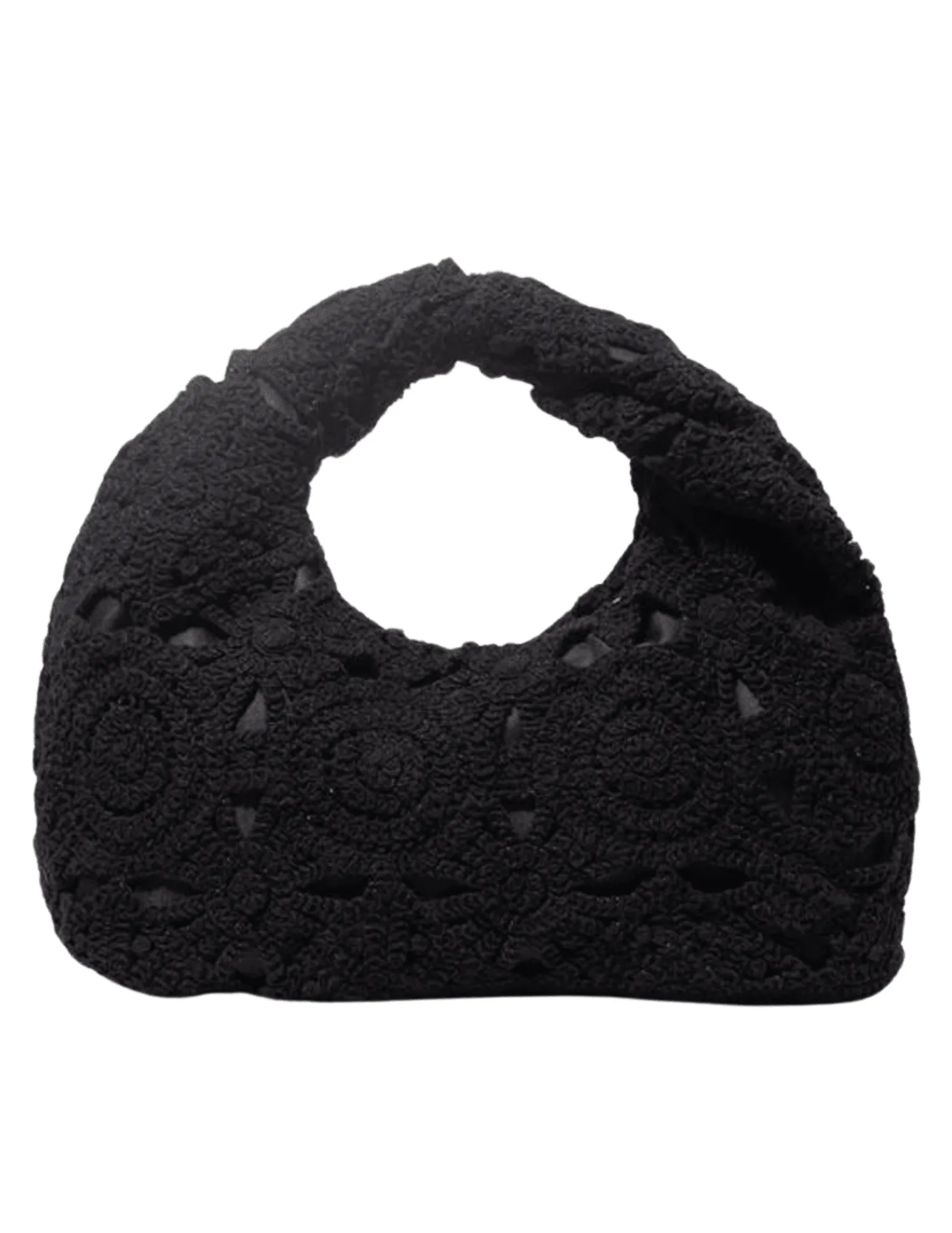 St. Barths La Robe Crochet Twist Handle Handbag