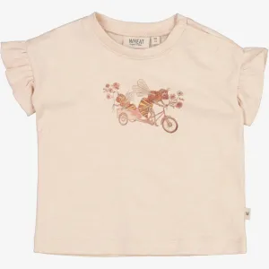 T-Shirt Bee Bike | Baby - rose dust Wheat