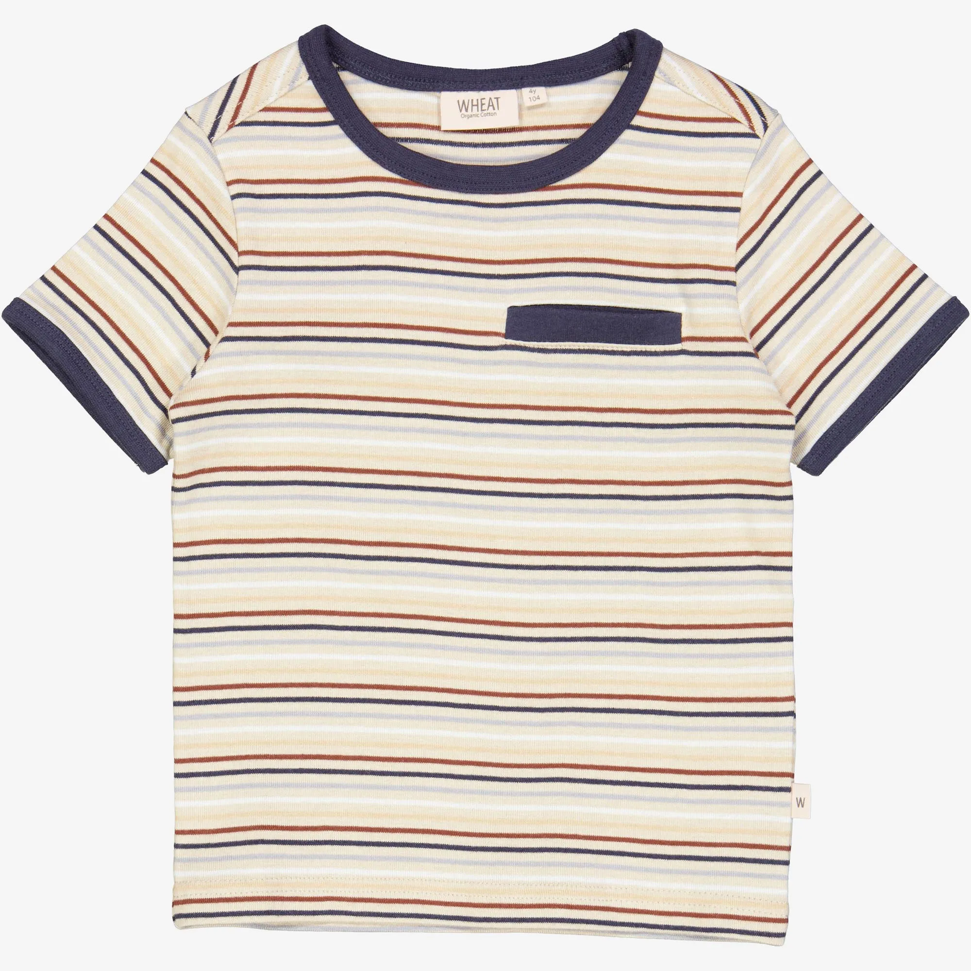 T-Shirt Bosse - multi stripe Wheat