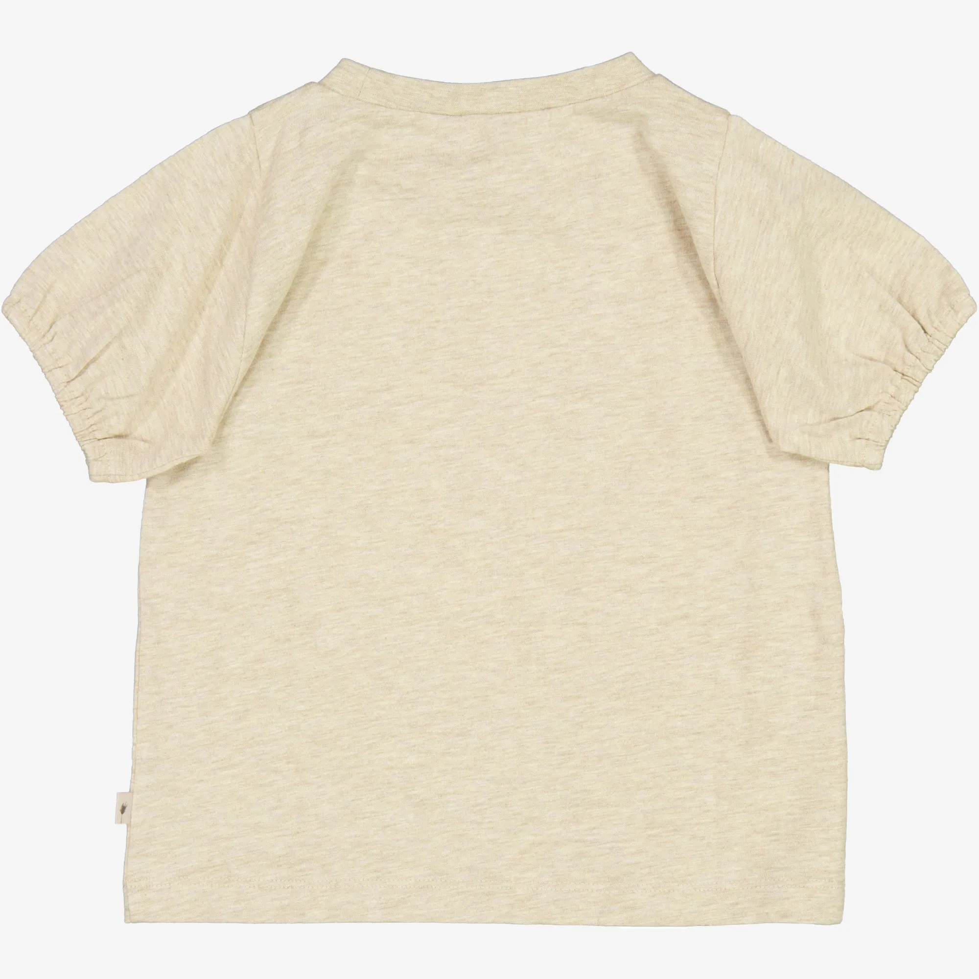 T-Shirt Flower Embroidery - buttermilk melange Wheat