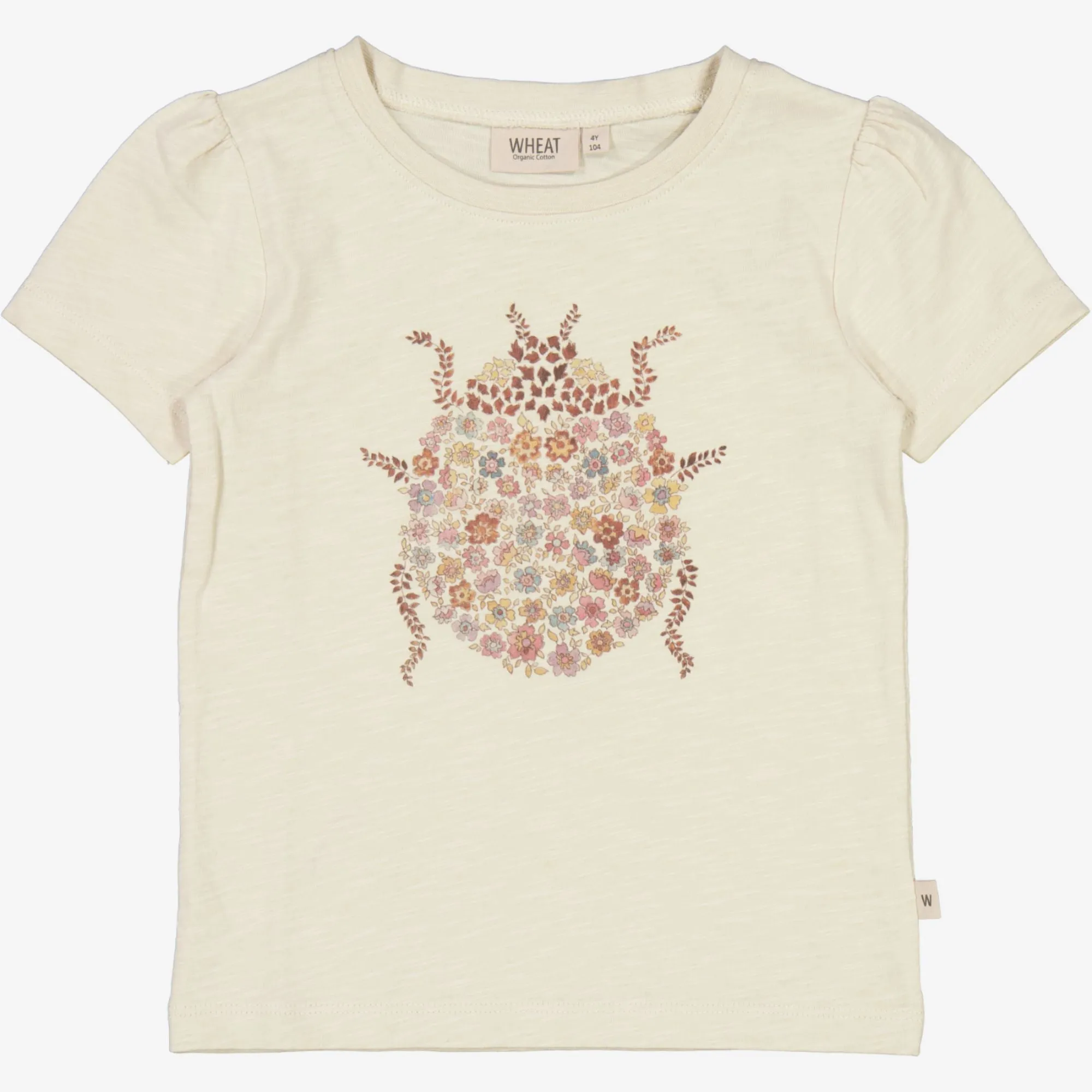 T-Shirt Ladybug Flower - chalk Wheat