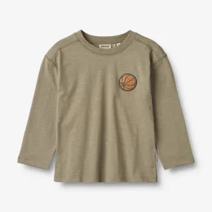 T-Shirt L/S Barny - dry sage Wheat