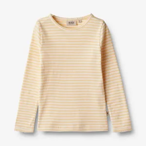 T-Shirt L/S Belis - pale apricot stripe Wheat